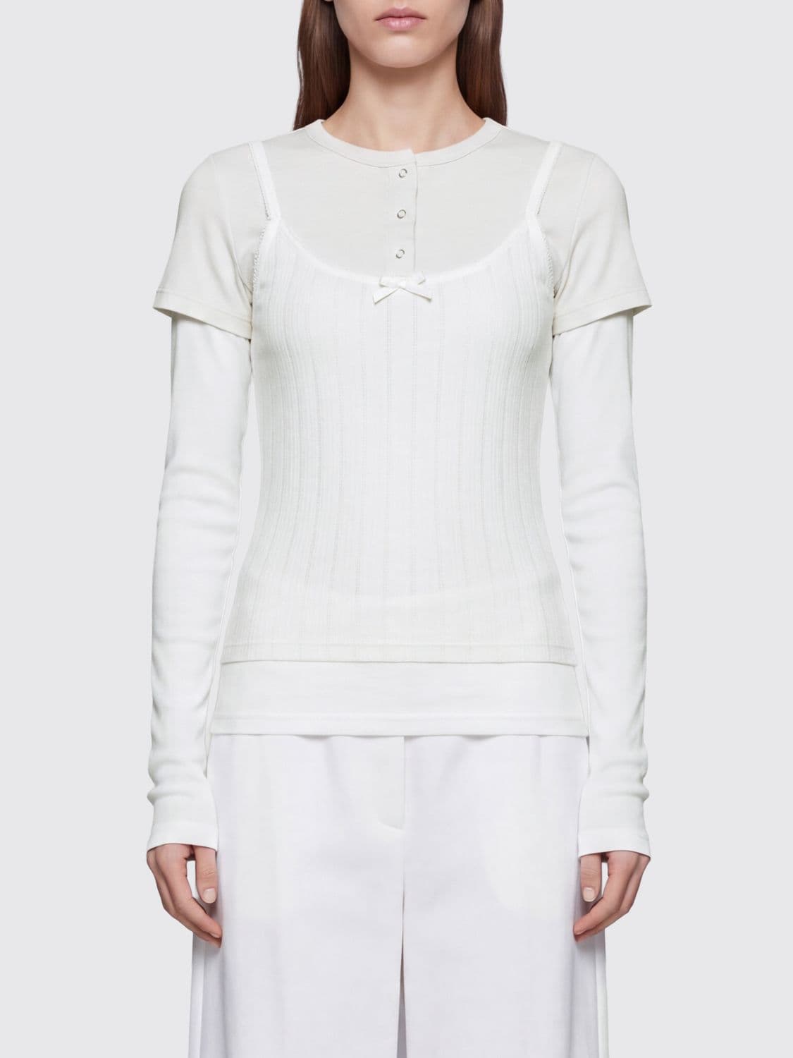 Acne Studios Slim-Fit Long-Sleeved Ribbed Jersey Top