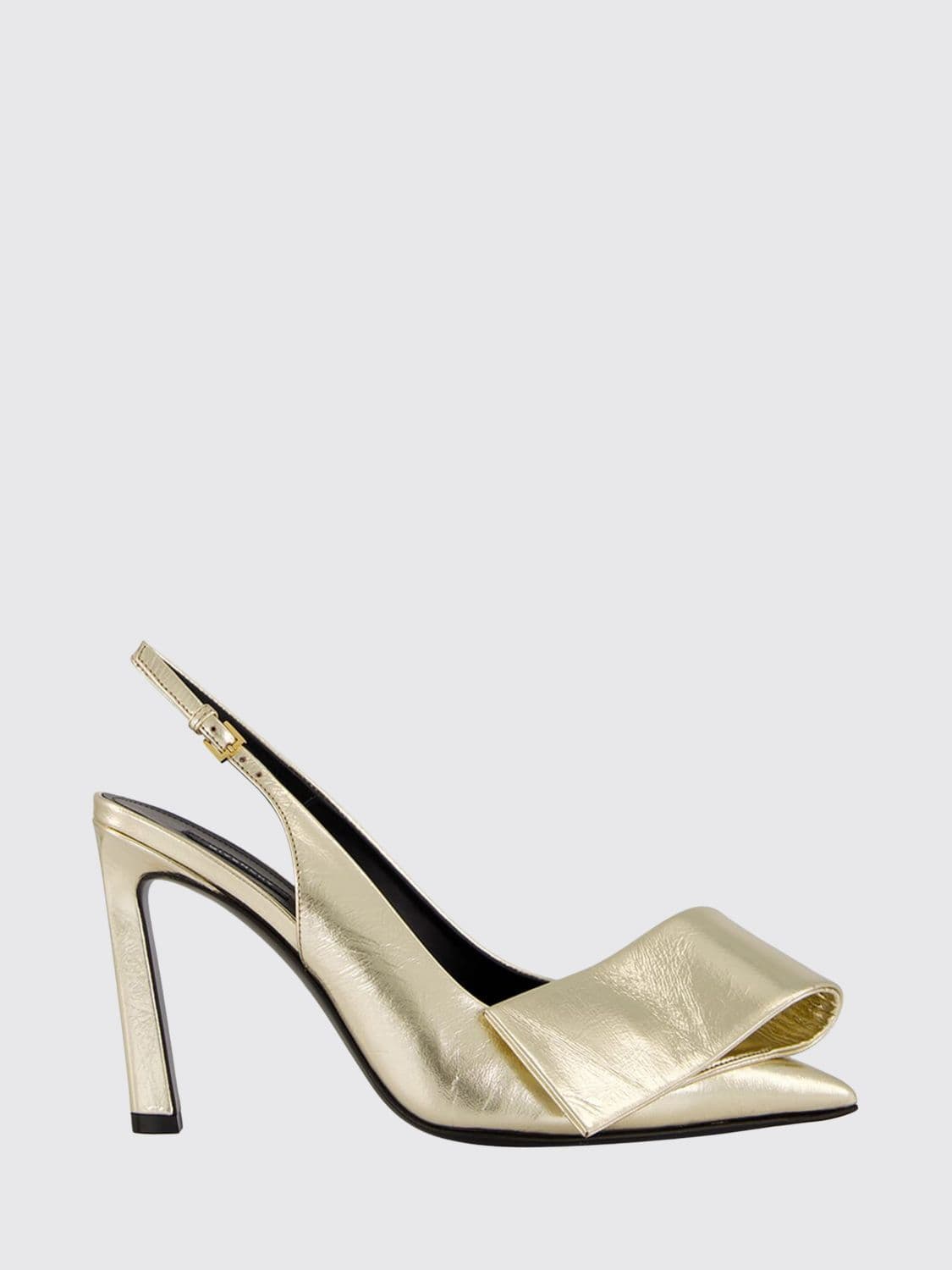 Givenchy Twisted Ribbon Laminated Leather Slingback Court Shoes with a High Heel