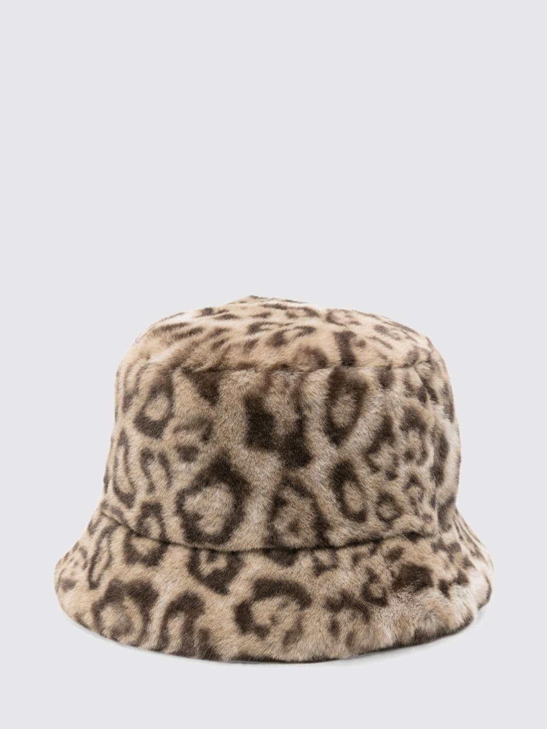 Apparis Animal Print Faux Fur Bucket Hat with Medium Brim