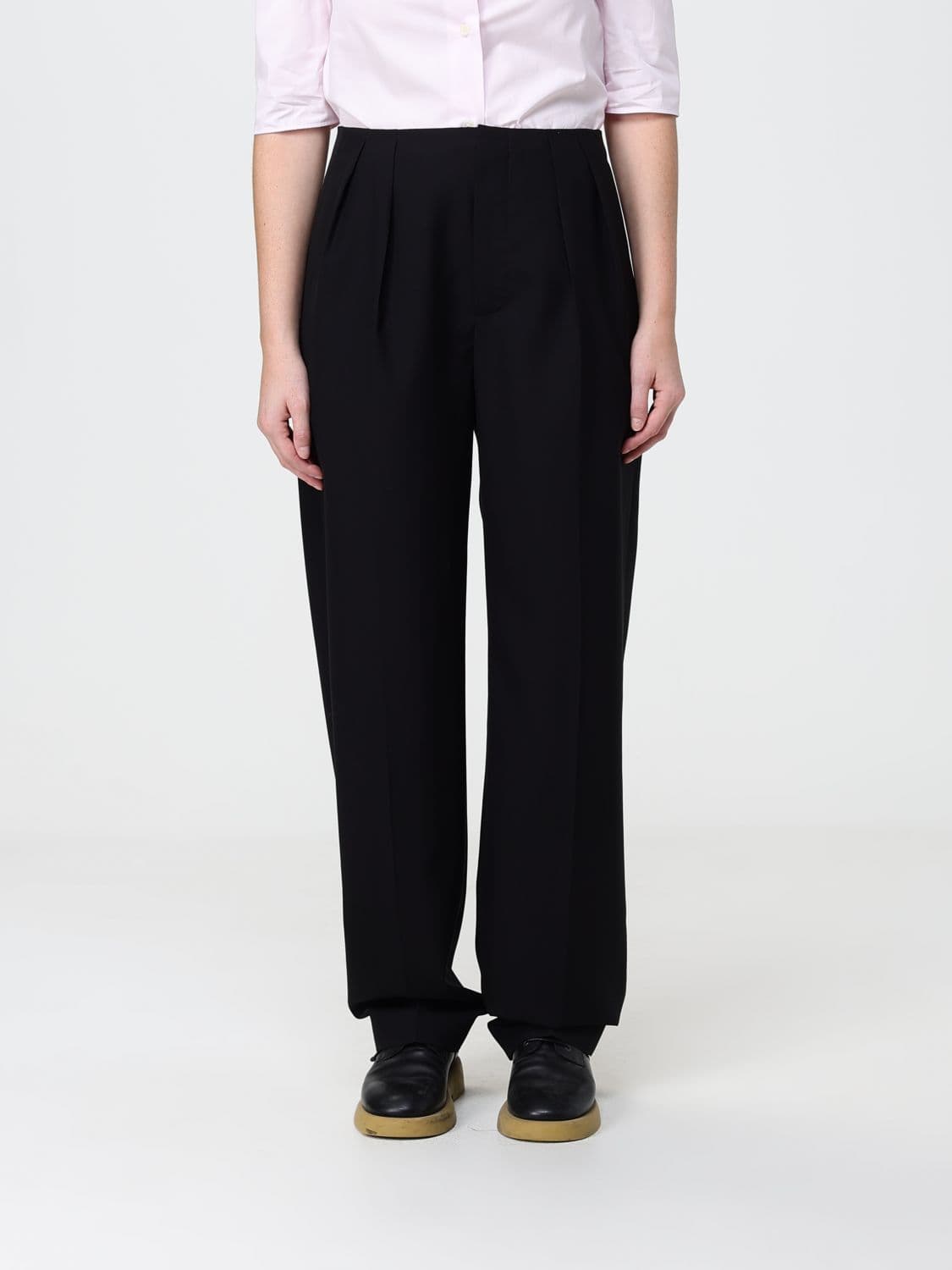 Jil Sander Pointed Collar Short-Sleeve Cotton Poplin Shirt