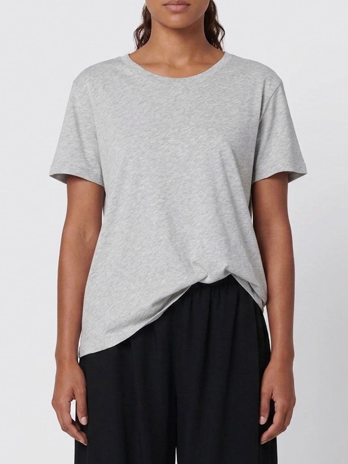 The Row 100% Cotton Crewneck T-Shirt with Dropped Shoulders