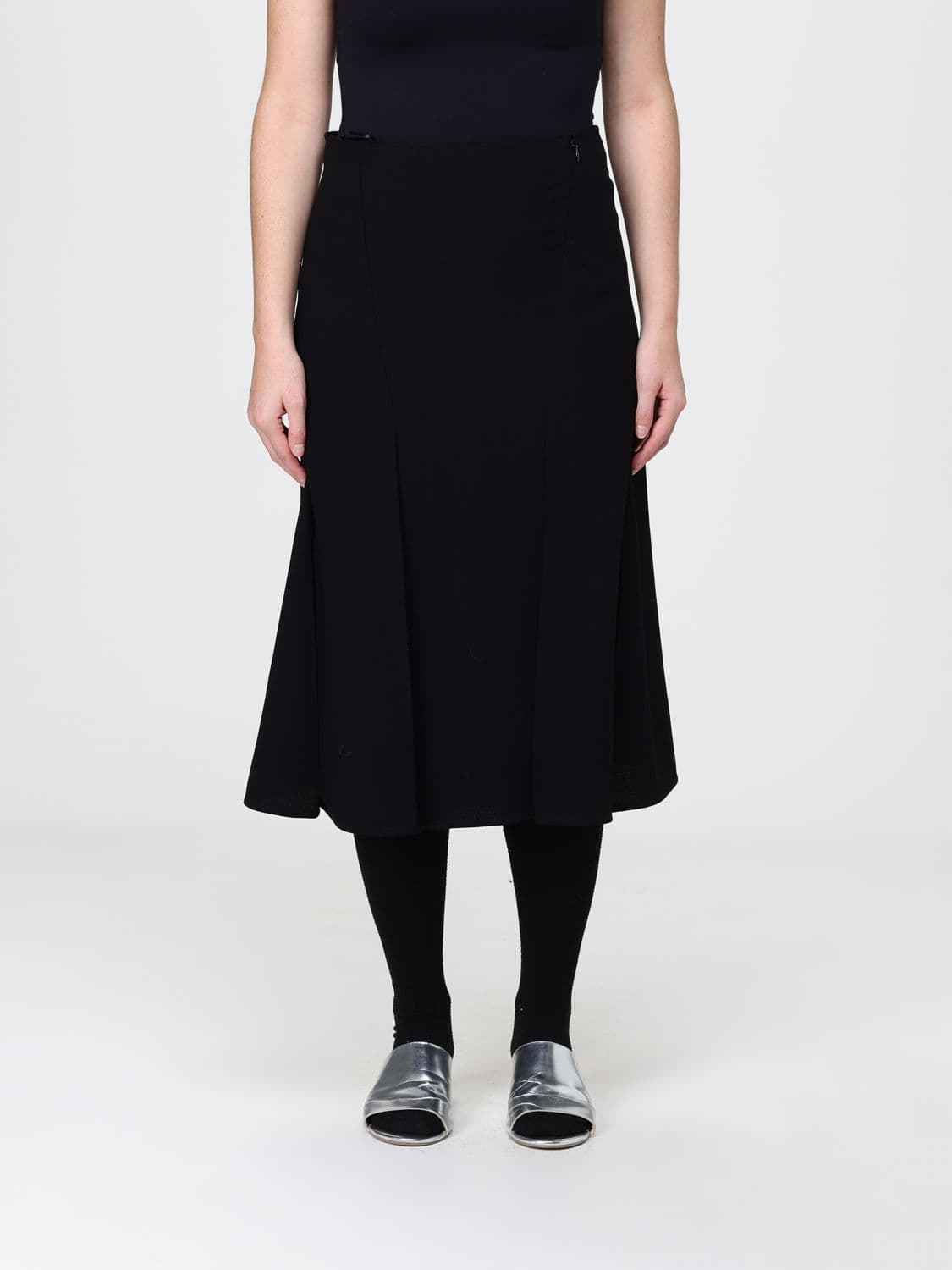 Jil Sander High-Waisted Virgin Wool A-Line Midi Skirt