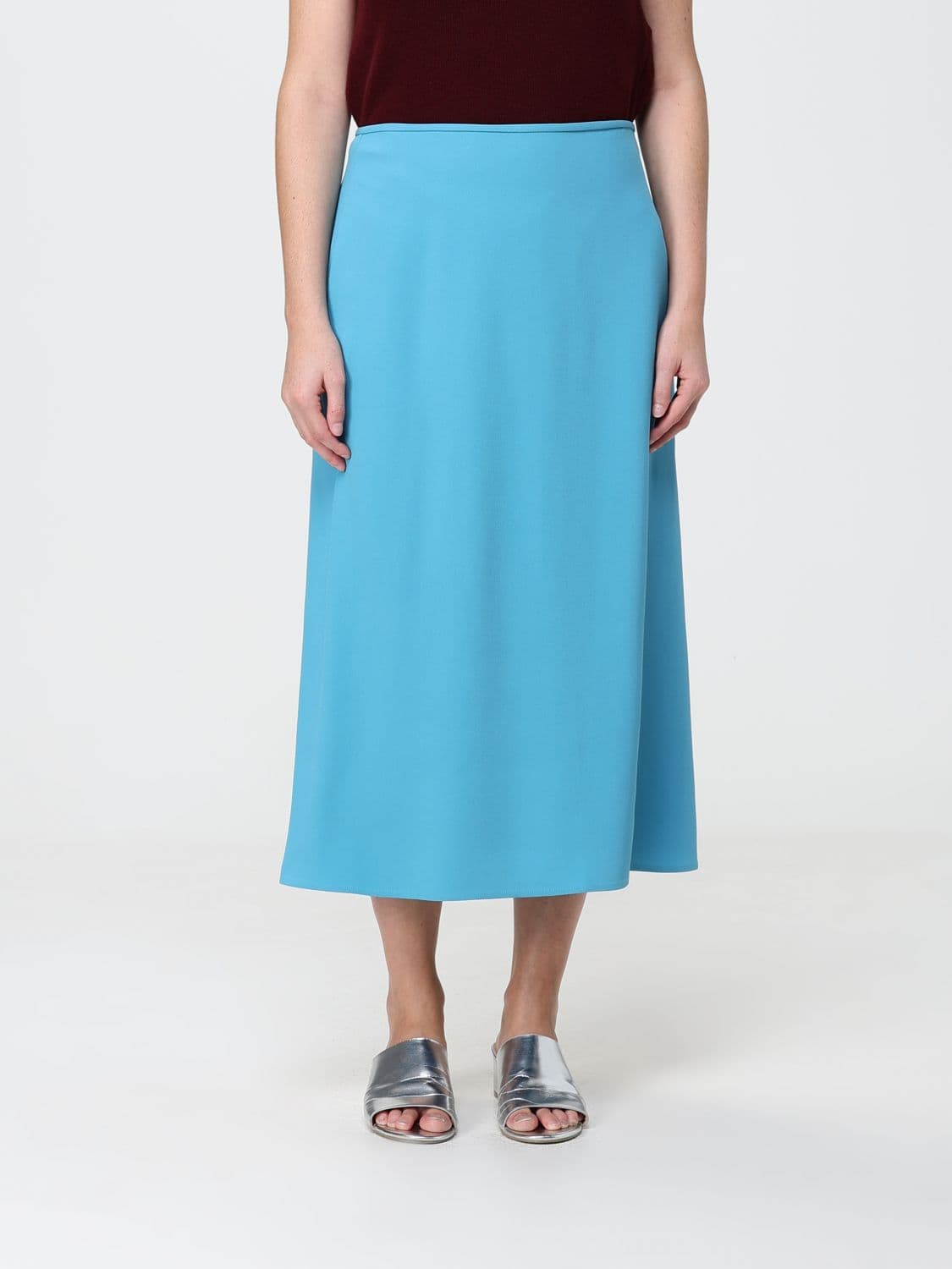 Jil Sander High-Waisted Crêpe Midi Pencil Skirt with Back Closure