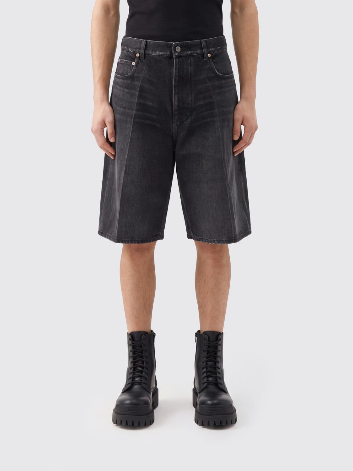 Balenciaga 5-Pocket Regular Fit Cotton Denim Shorts