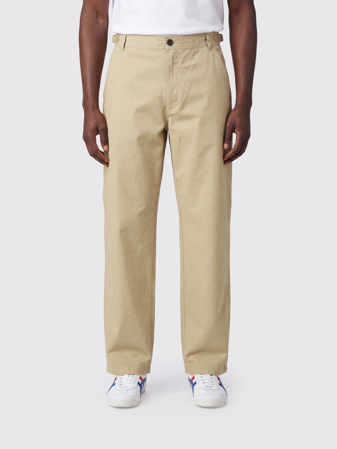 Mcqueen Wide-Leg Cotton Trousers with Zip and Button Closure