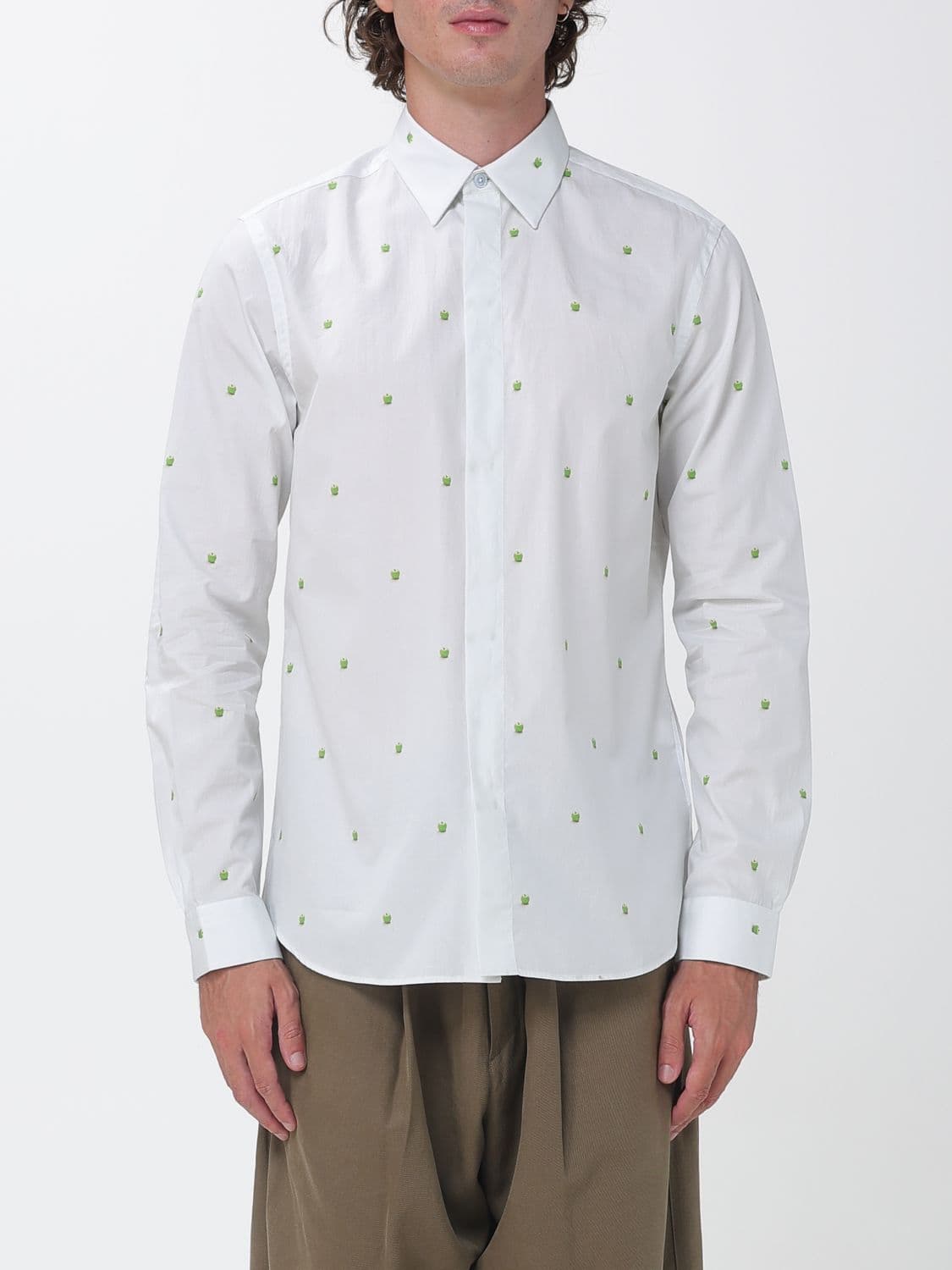 Paul Smith Slim Fit Floral Print Organic Cotton Shirt