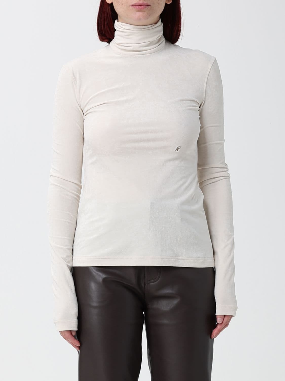 Alberta Ferretti Draped Long-Sleeve Slim-Fit Roll Neck Top