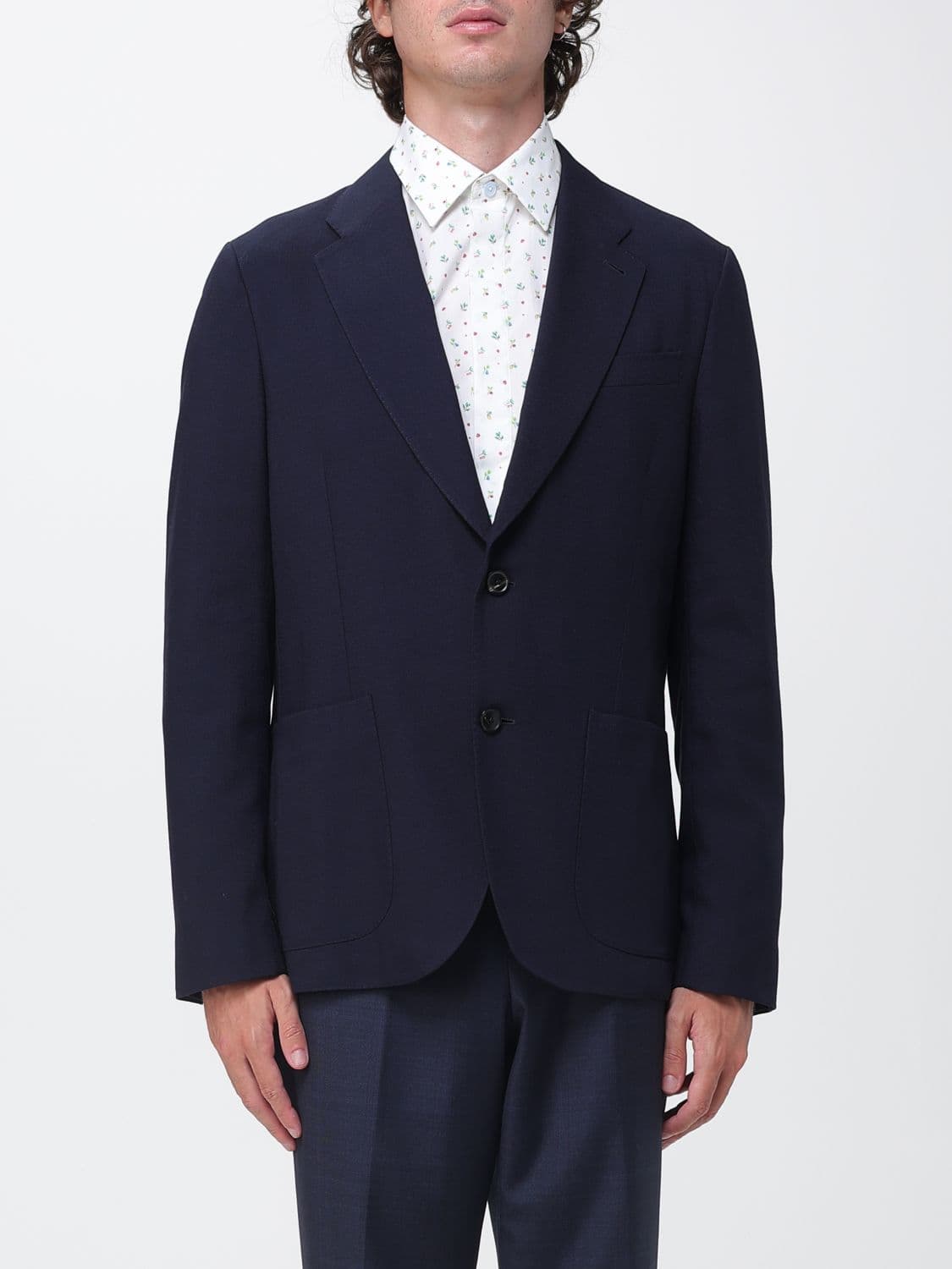 Paul Smith Single-Breasted Wool Blazer with Patch Pockets