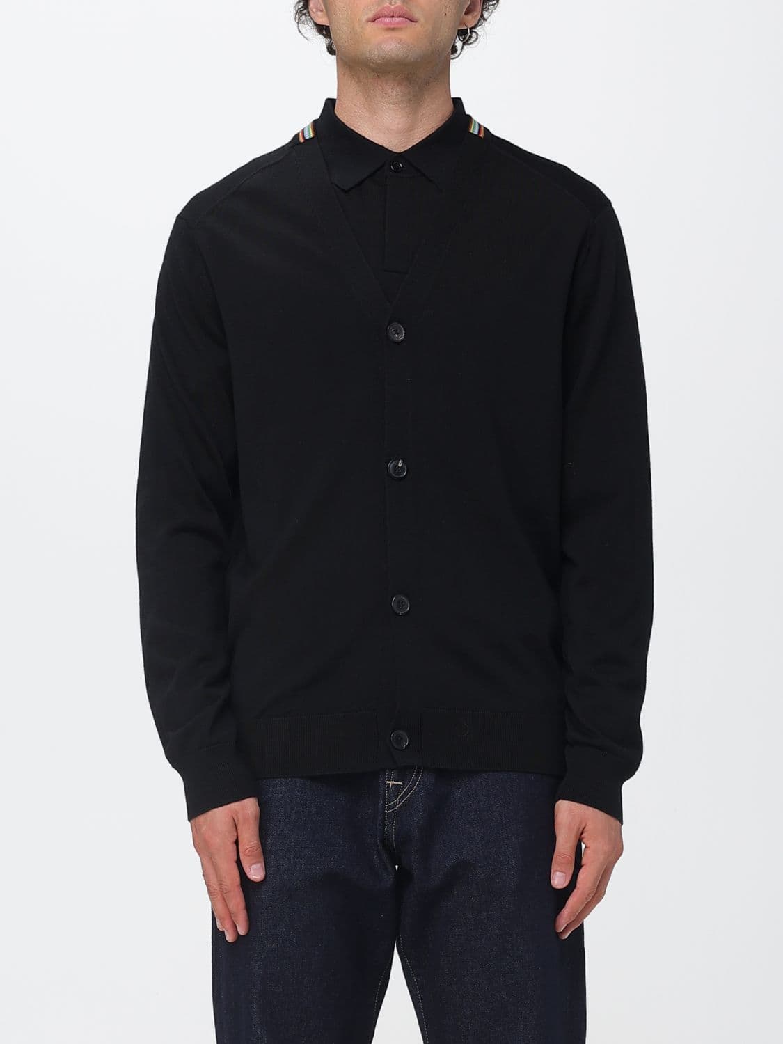 Paul Smith V-Neck Pure Merino Wool Cardigan
