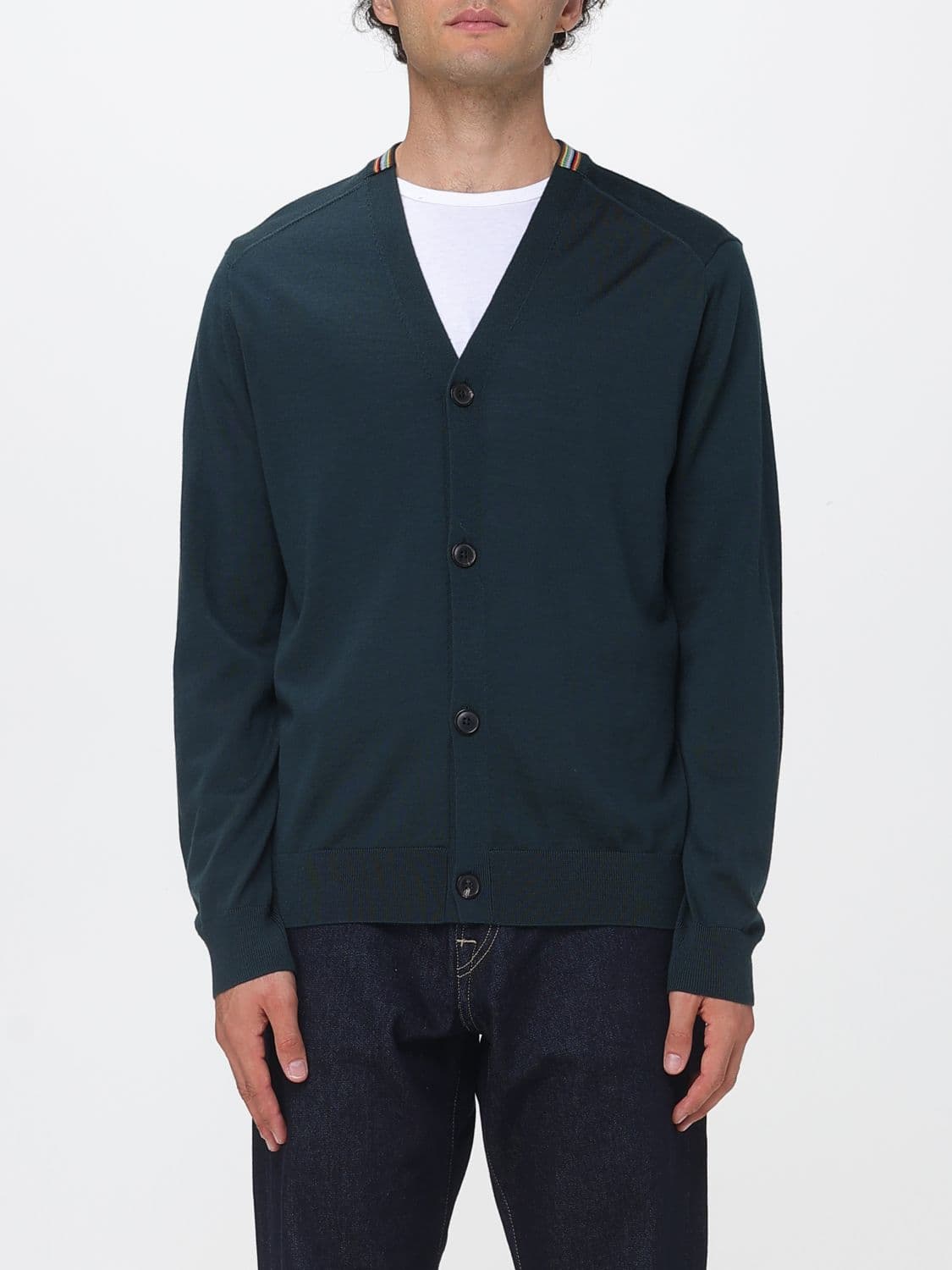 Paul Smith V-Neck Pure Merino Wool Cardigan