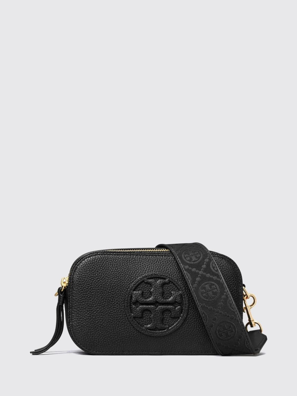 Tory Burch Miller Mini Crossbody Bag in Hammered Calfskin with Double T Logo