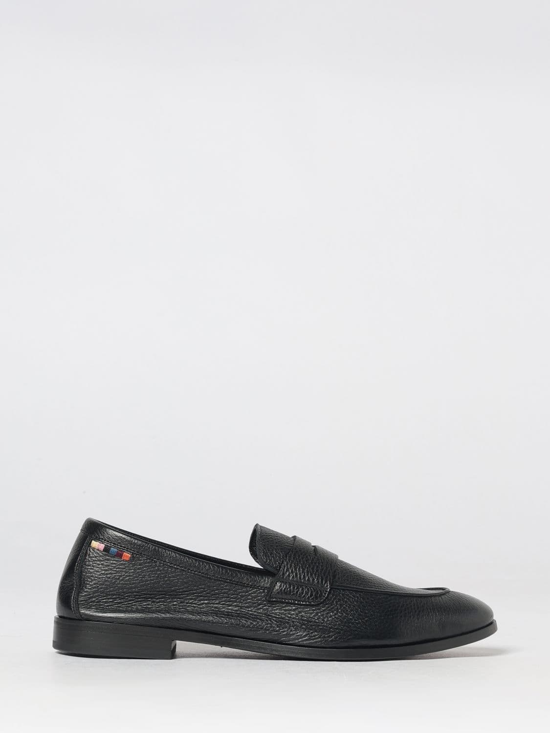 Paul Smith Deer Leather Penny Loafers with Raised Apron Toe