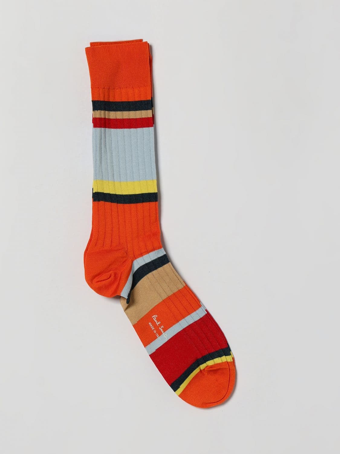 Paul Smith Multicolor Striped Organic Cotton Ribbed Socks