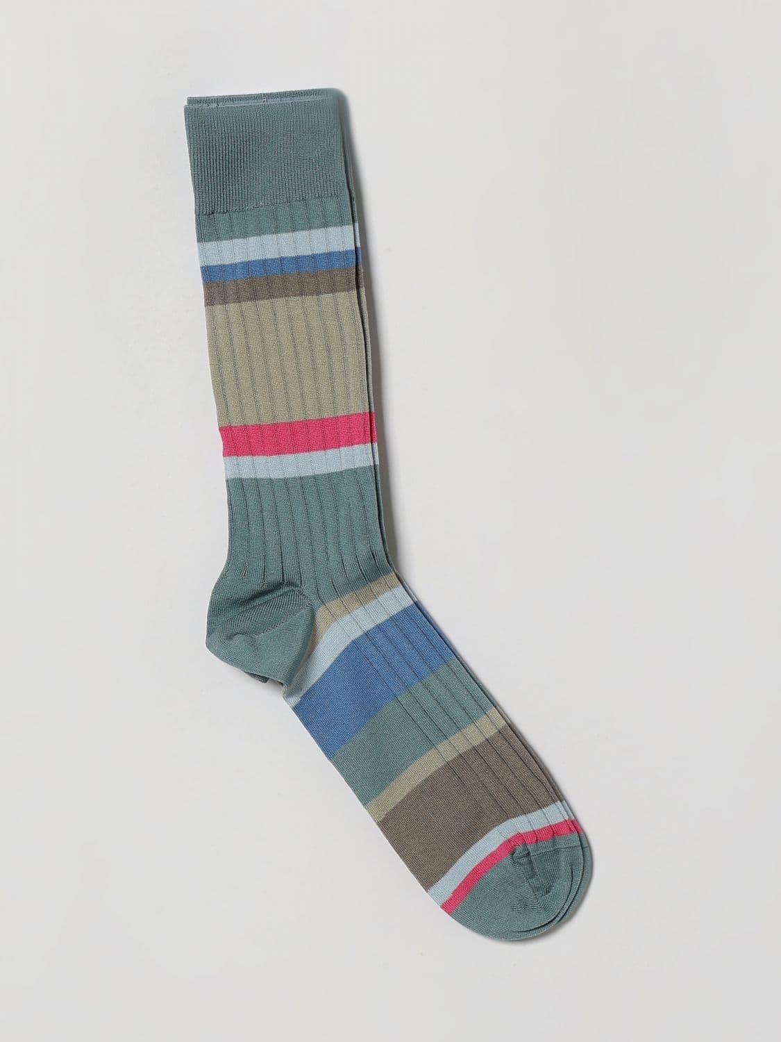 Paul Smith Multicolor Striped Organic Cotton Ribbed Socks · OS