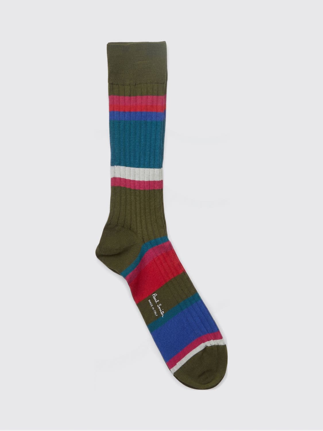 Paul Smith Multicolor Striped Organic Cotton Ribbed Socks · OS