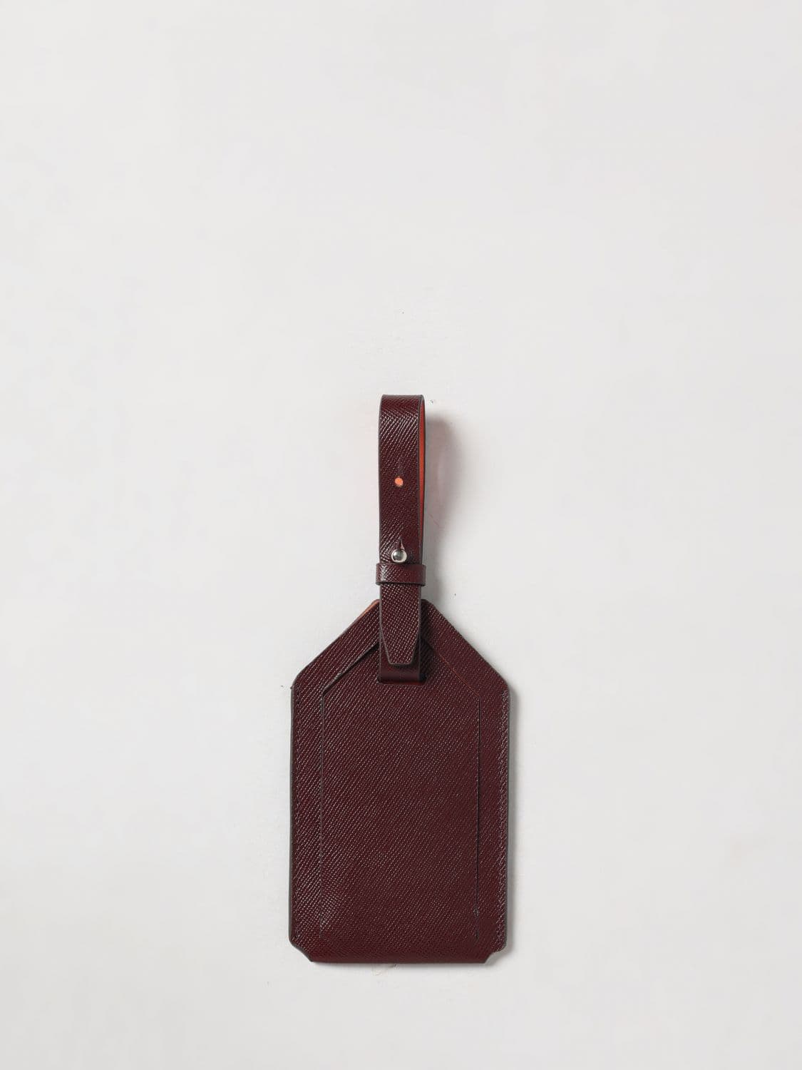 Paul Smith Saffiano Calf Leather Keyring with Address Tag