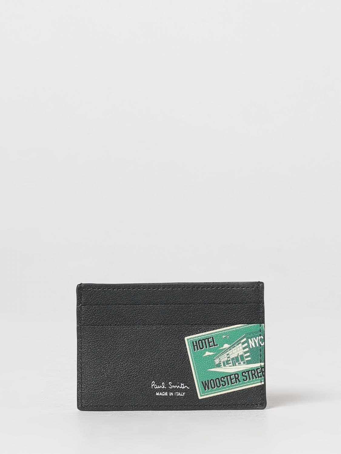 Paul Smith Graphic Print Cow Leather Card Holder with Three Slots · OS