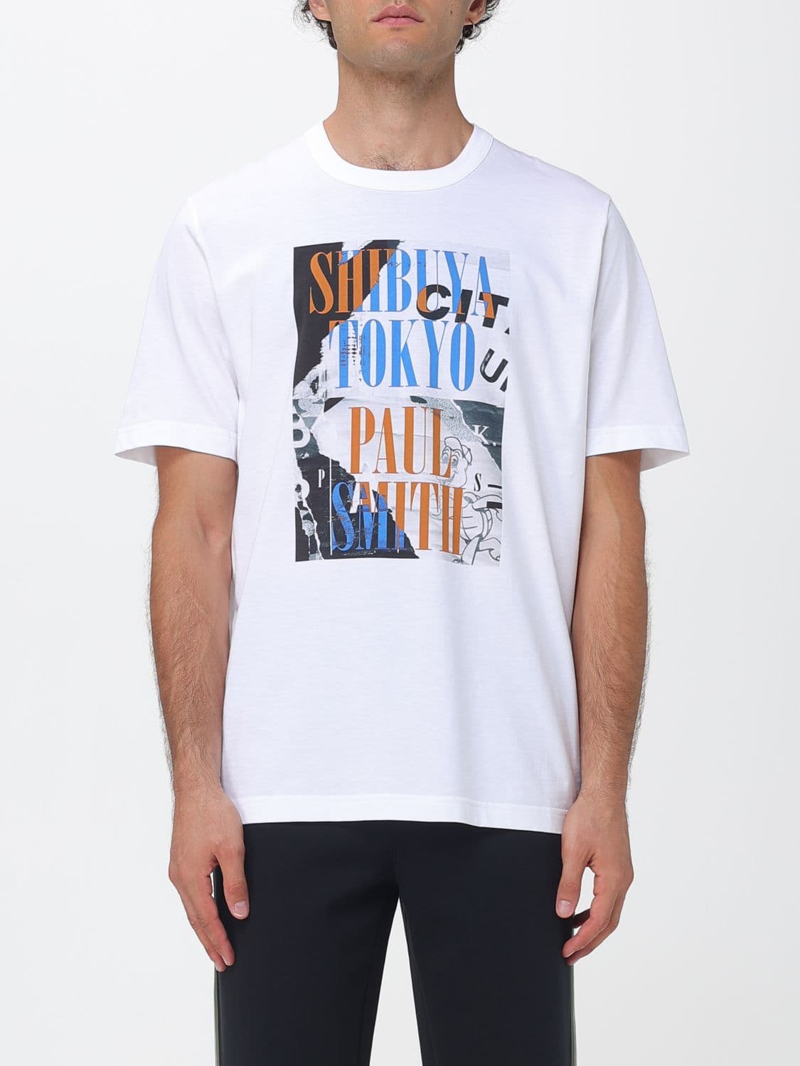 Paul Smith Graphic and Slogan Print Organic Cotton Crewneck T-Shirt