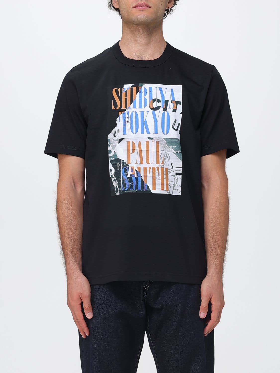 Paul Smith Graphic and Slogan Print Organic Cotton Crewneck T-Shirt