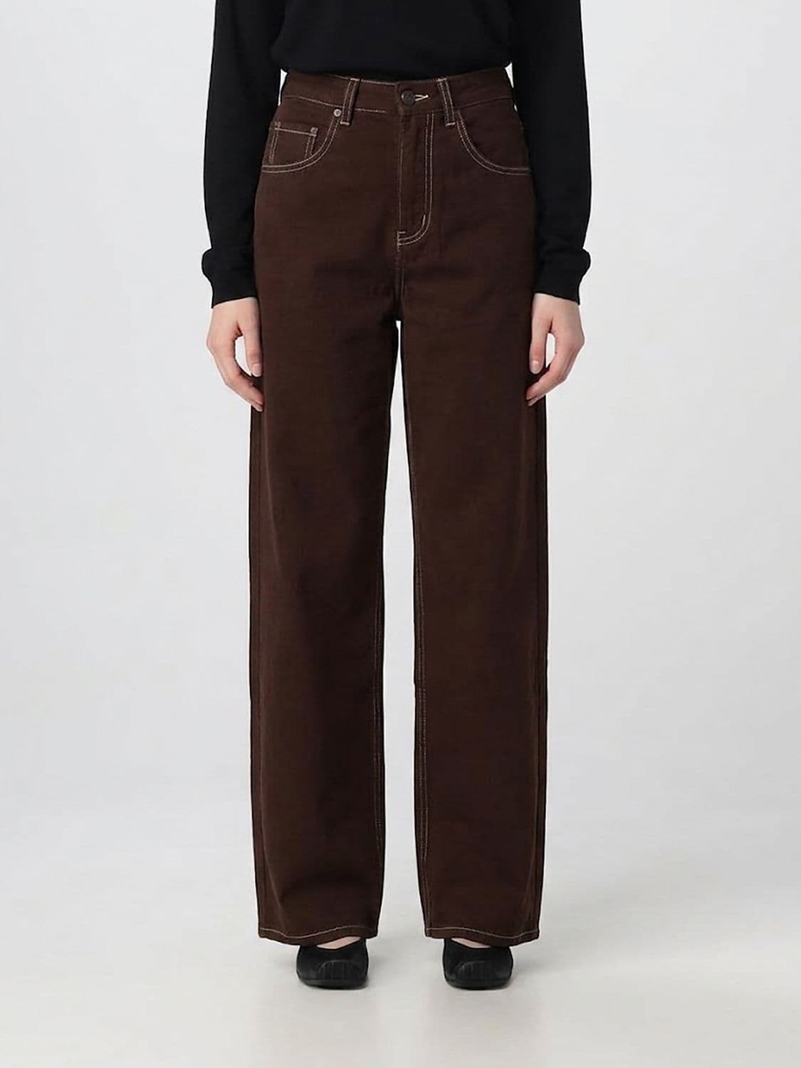 Uma Wang Phyllis High-Waisted Wide-Leg Trousers in Wool Blend