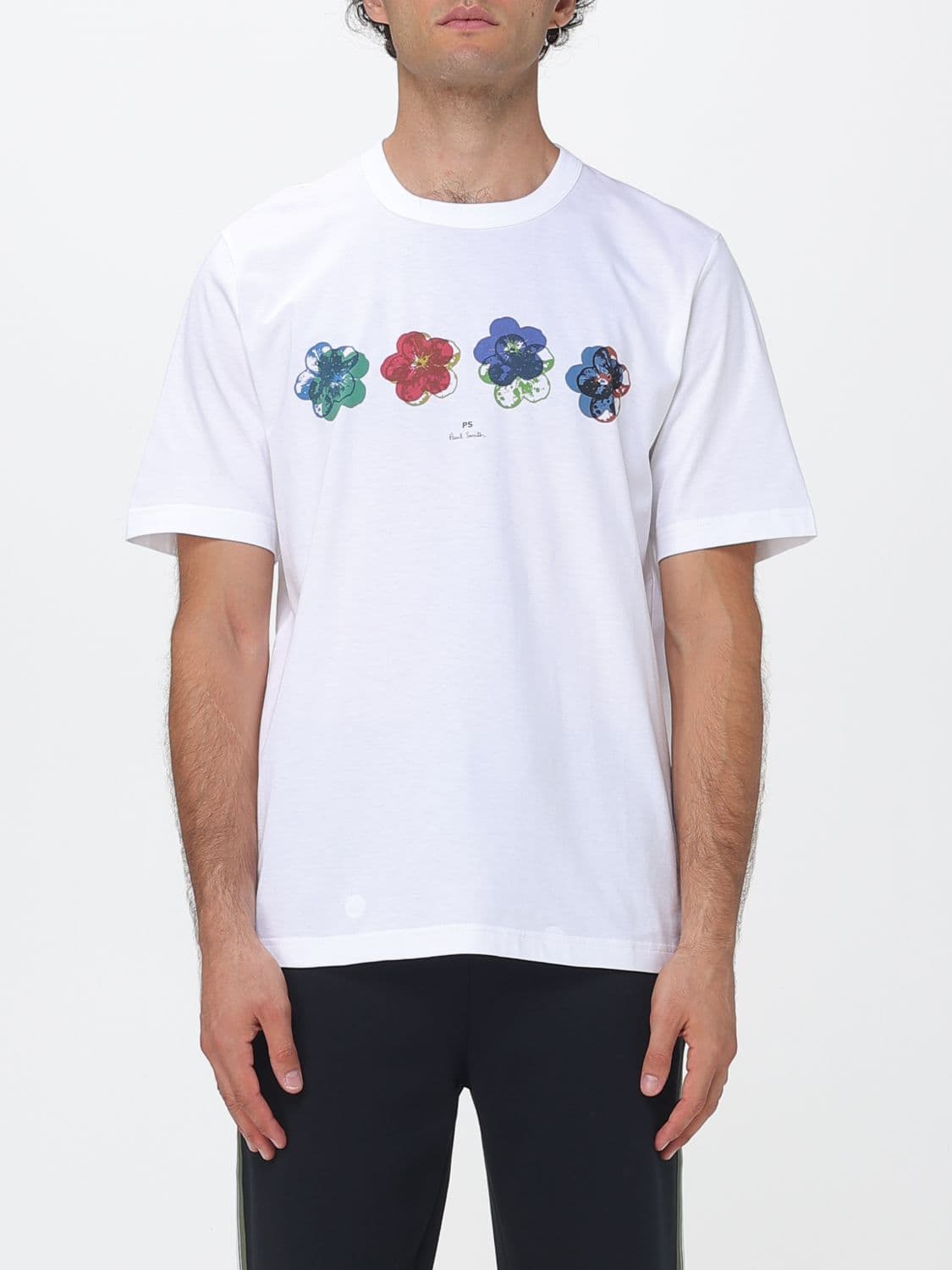 Paul Smith All-Over Floral Print Organic Cotton T-Shirt with Logo