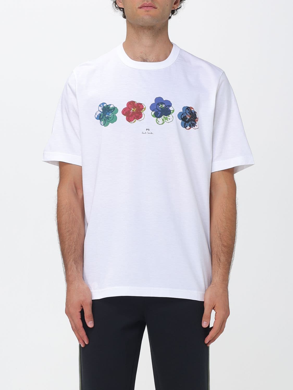 Paul Smith All-Over Floral Print Organic Cotton T-Shirt with Logo