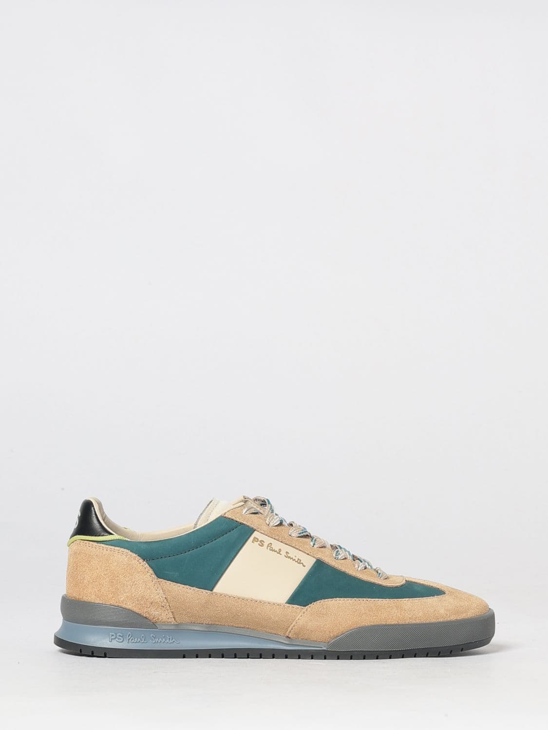 Ps Paul Smith Dover Bicolor Leather and Nubuck Sneakers with Logo