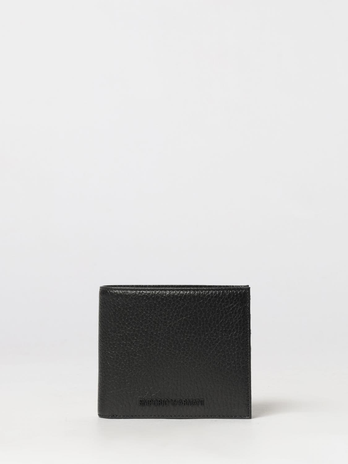 Emporio Armani Bovine Leather Bifold Wallet with Tone-on-Tone Logo