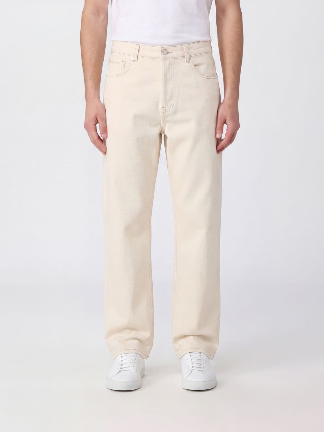 Ami Paris Mid-Rise Straight-Leg Jeans in Denim