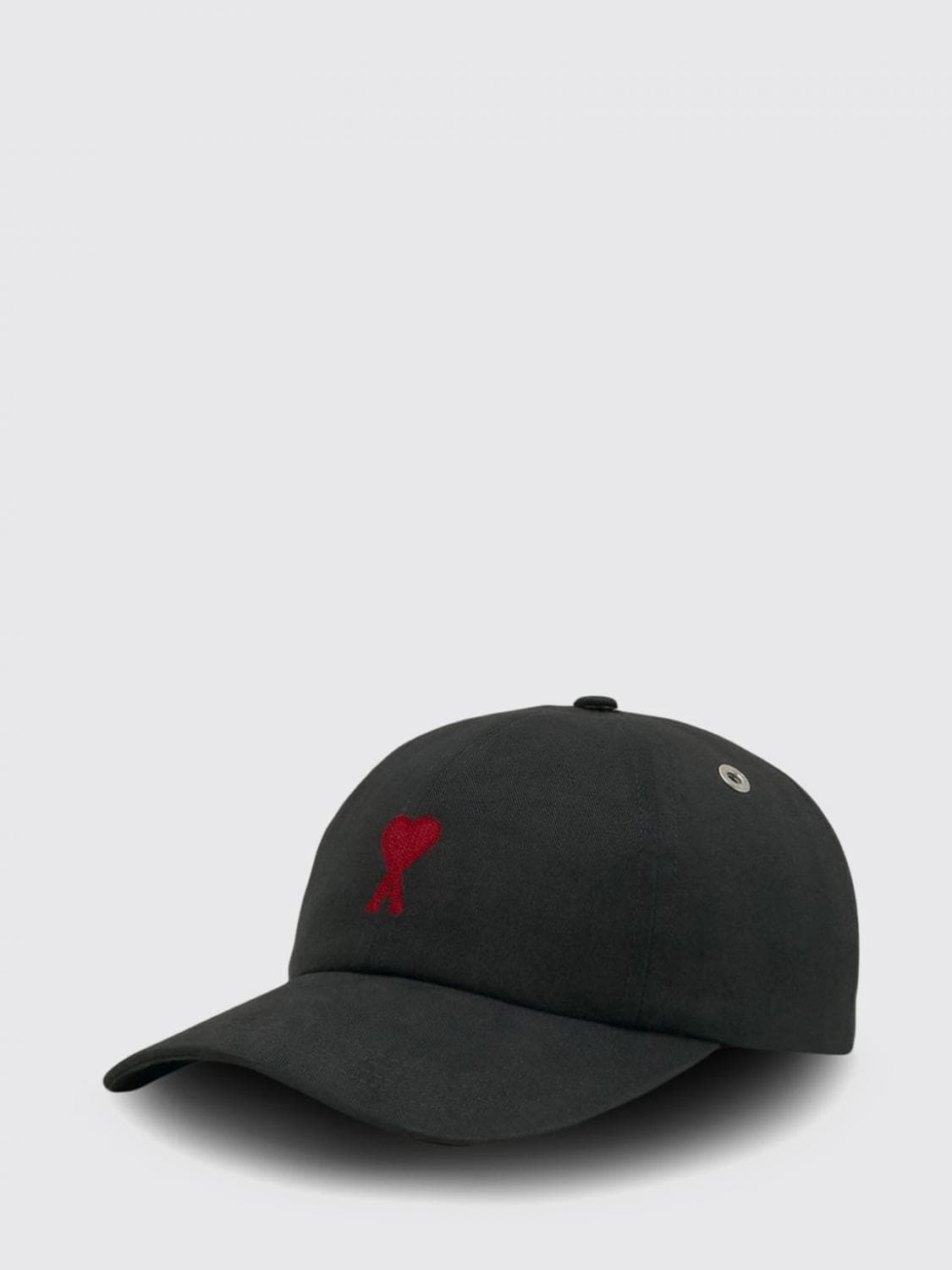 Ami Paris Cotton Baseball Cap with Contrast Logo