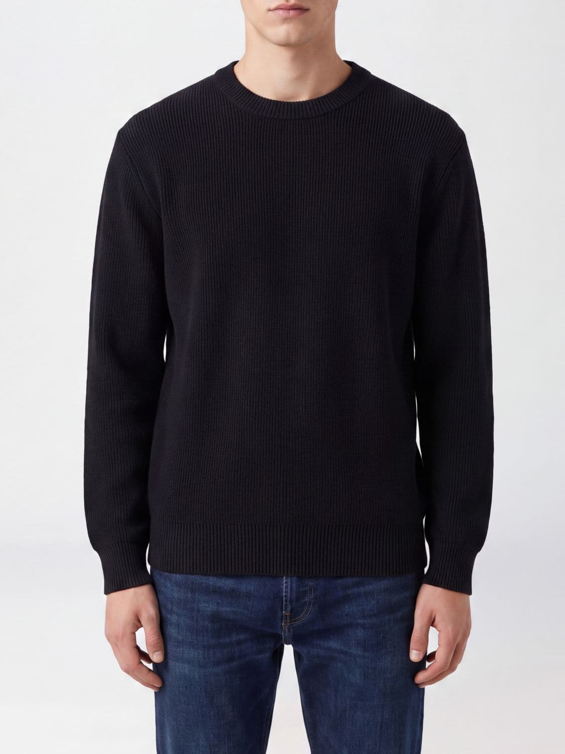 Golden Goose Crewneck Cotton-Blend Jumper with Ribbed Trims and Logo
