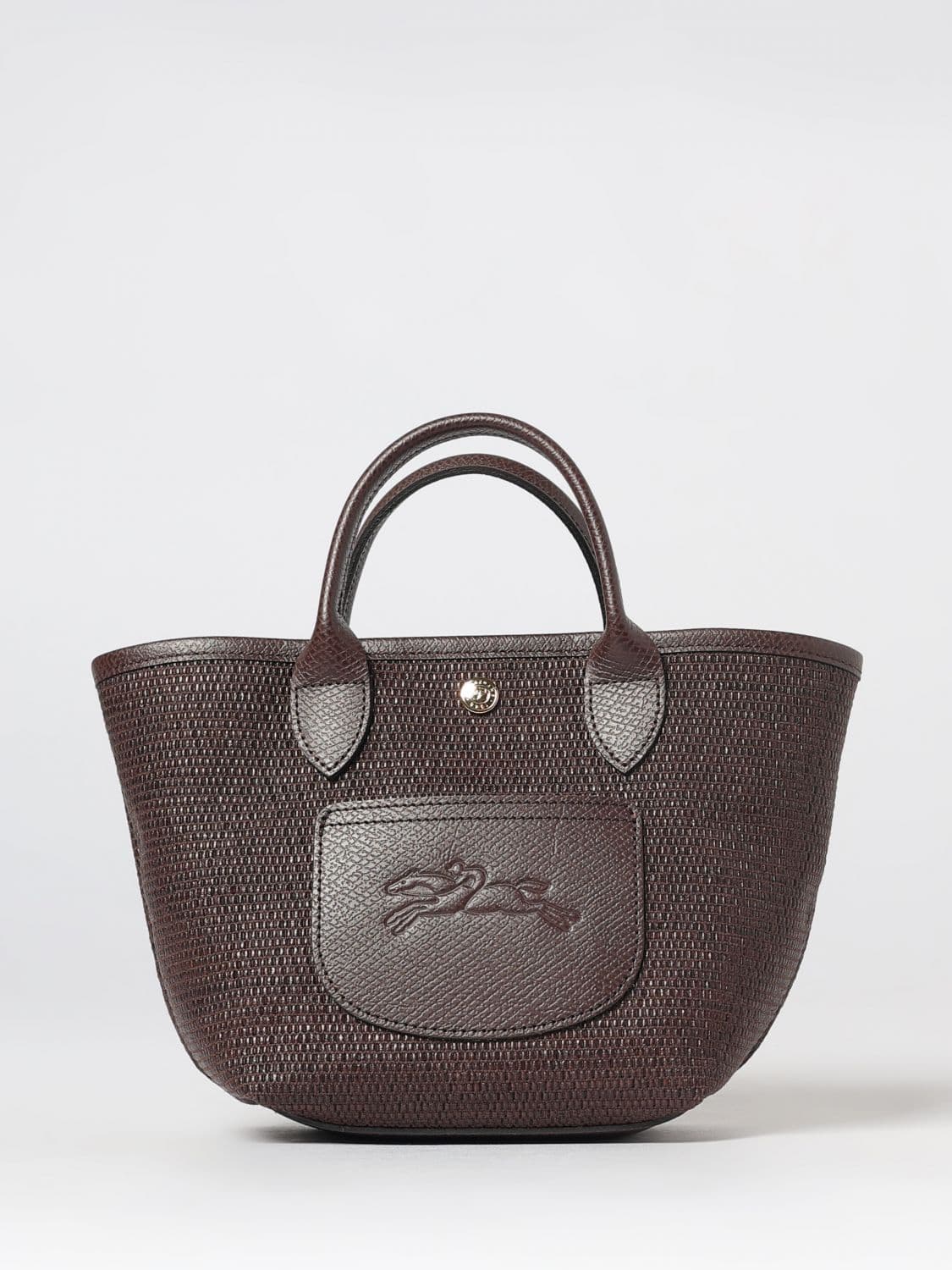 Longchamp Le Pliage Collection Raffia Mini Tote with Leather Handles · OS