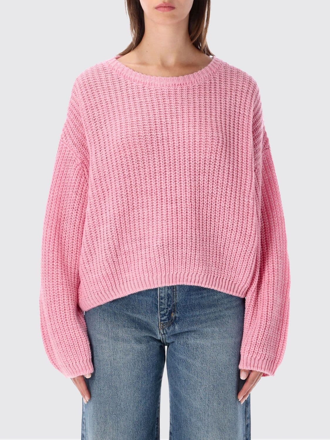 American Vintage Relaxed Fit Crewneck Jumper in Wool Blend · XSS