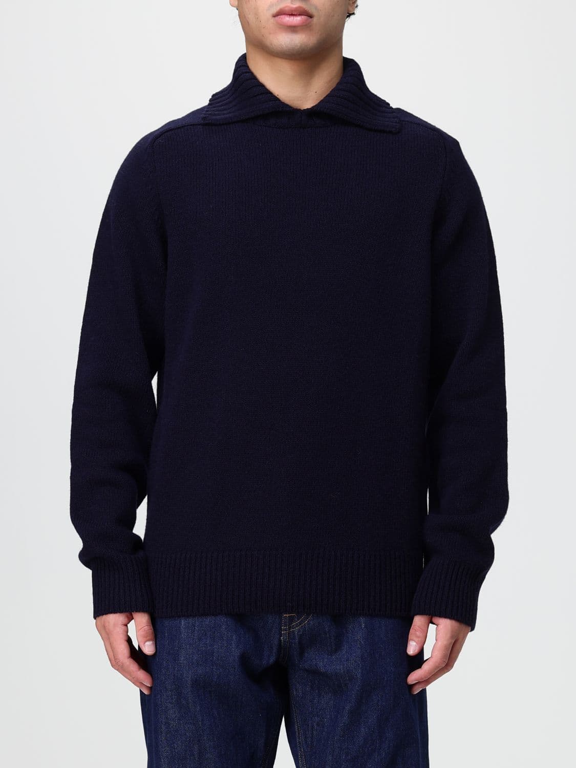 Sebago Wool Turtleneck Jumper with Ribbed Collar and Cuffs
