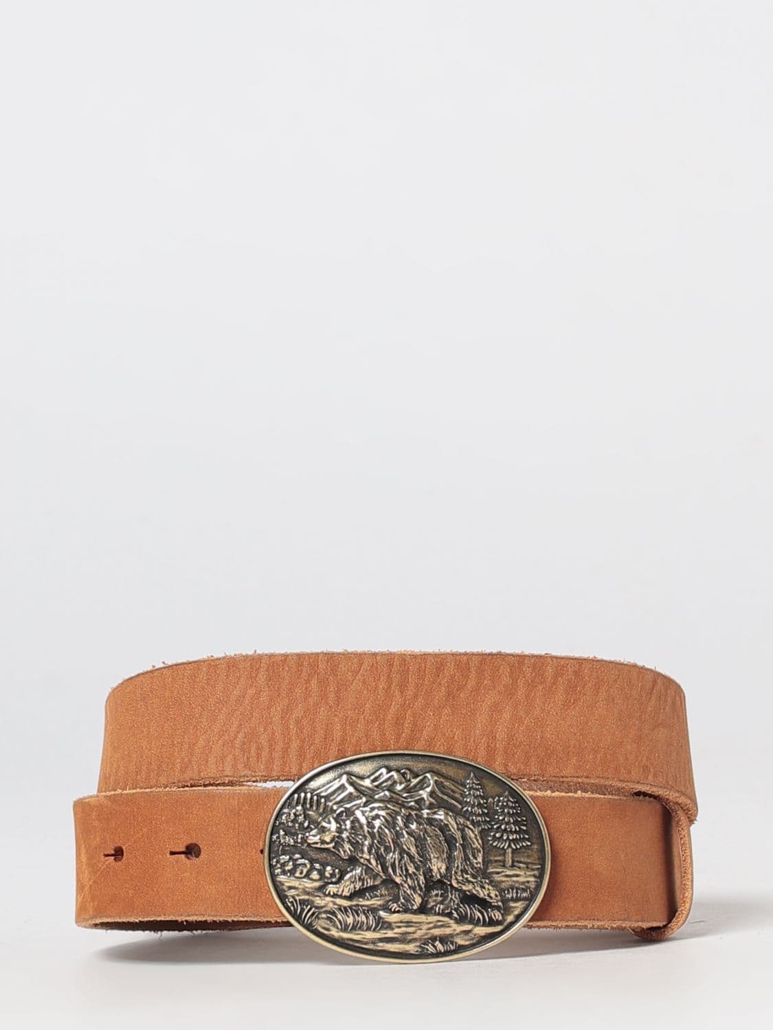 Sebago Adjustable Cowhide Leather Belt with Metal Buckle