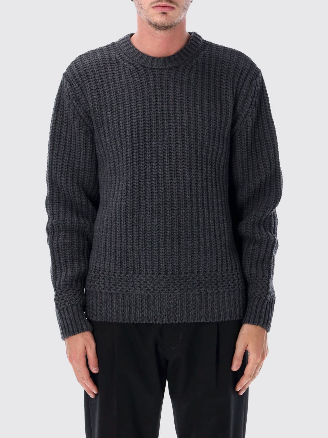 A.p.c. A. P.C. Crew Neck Jumper in 100% Recycled Wool with Ribbed Trims