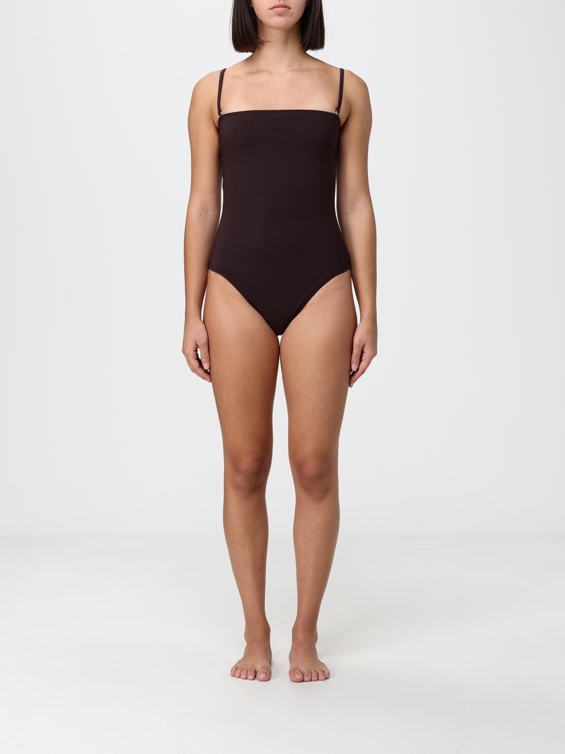 Alaïa One-Piece Swimsuit in Polyamide with Straight Neckline