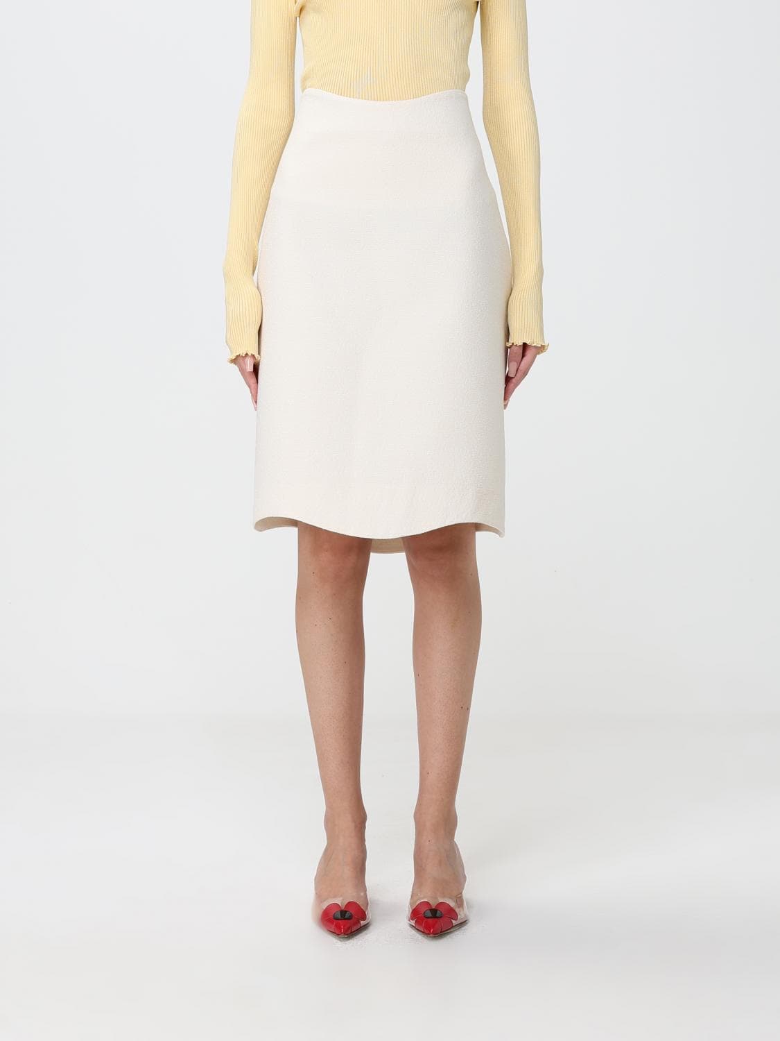 Alaïa Skirt Woman color Ivory · 40