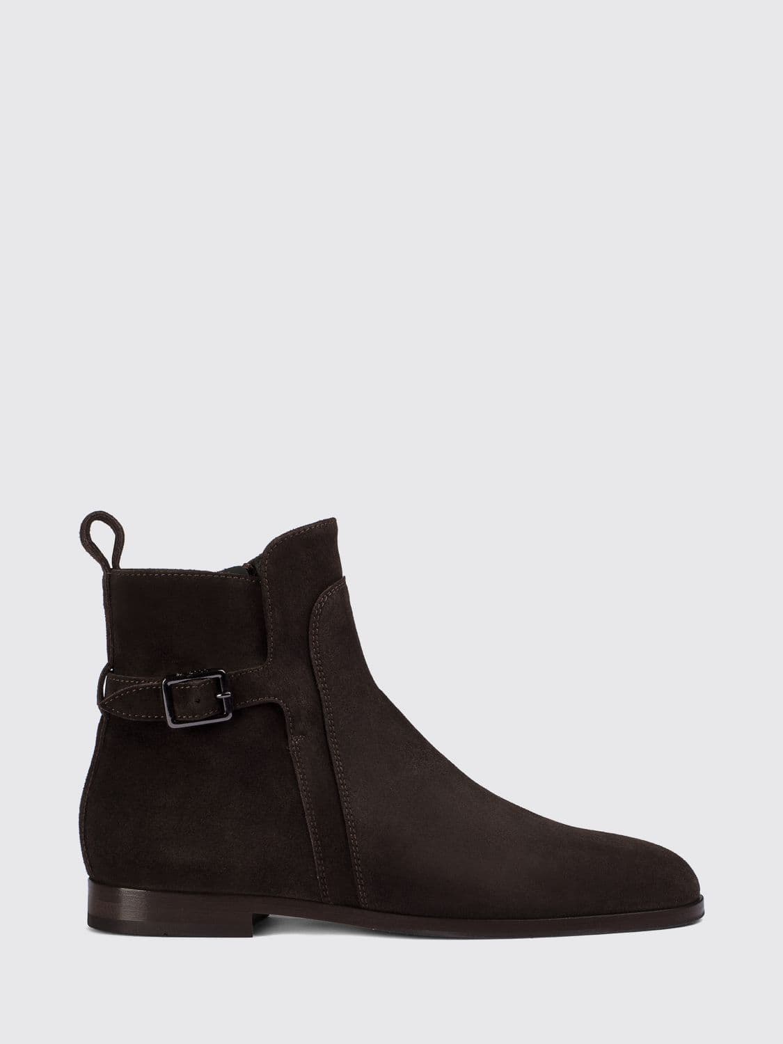 Doucal's Suede Lace-Up Ankle Boots with Adjustable Strap