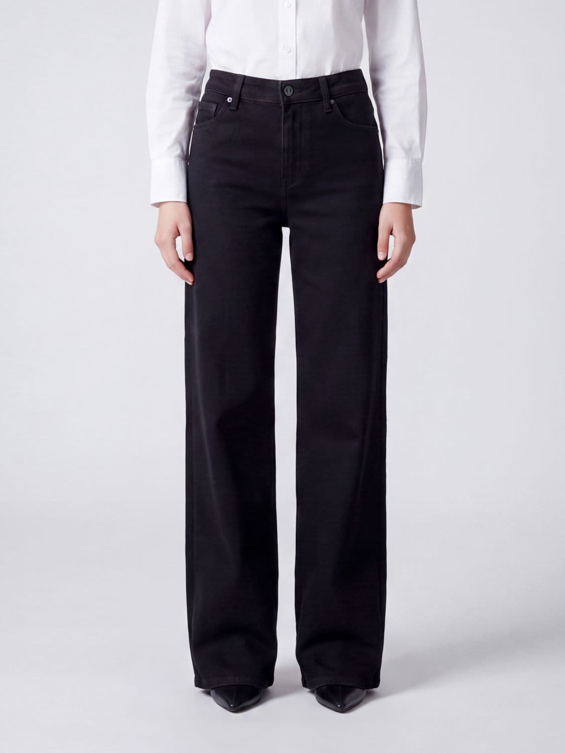 Frame Le Slim Palazzo High-Waisted Wide-Leg Jeans in Denim