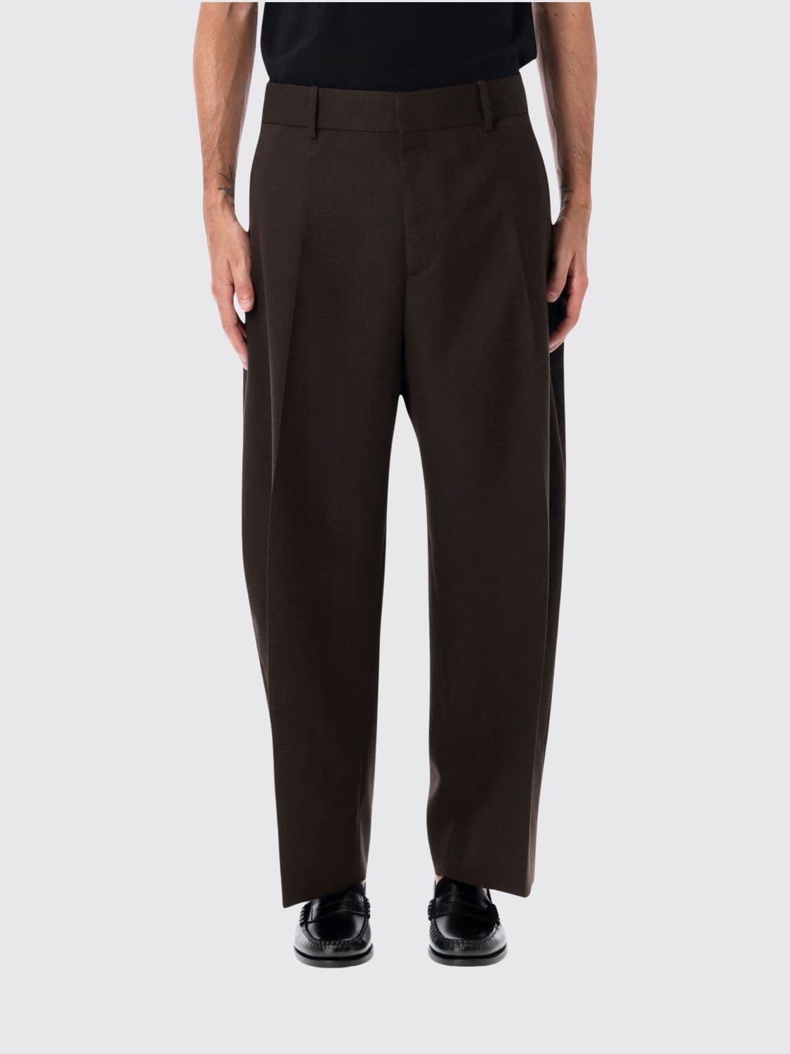 Studio Nicholson Fume Tailored Wide-Leg Trousers in a Fine Wool Blend