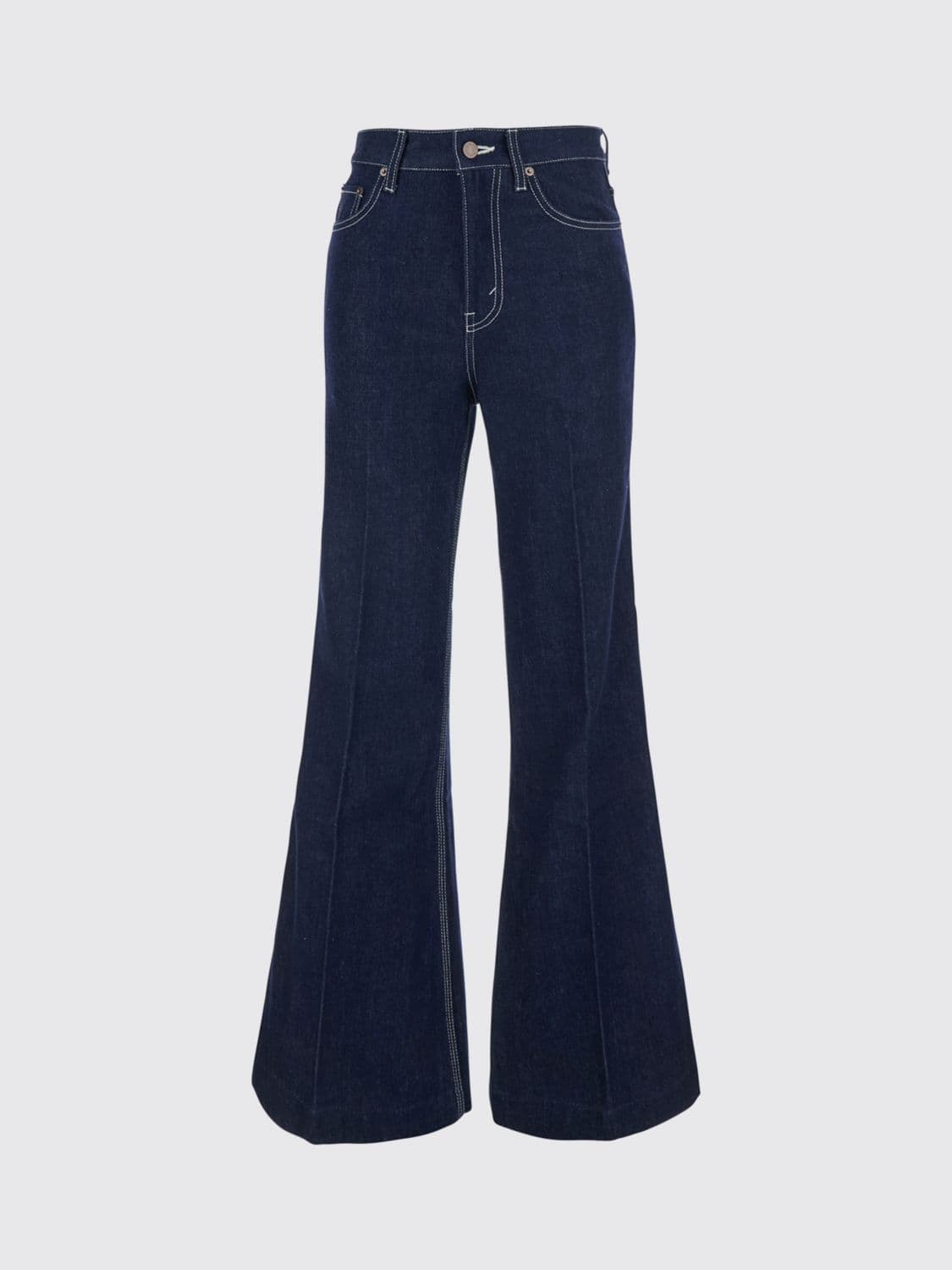 Celine Jeans Woman color Blue