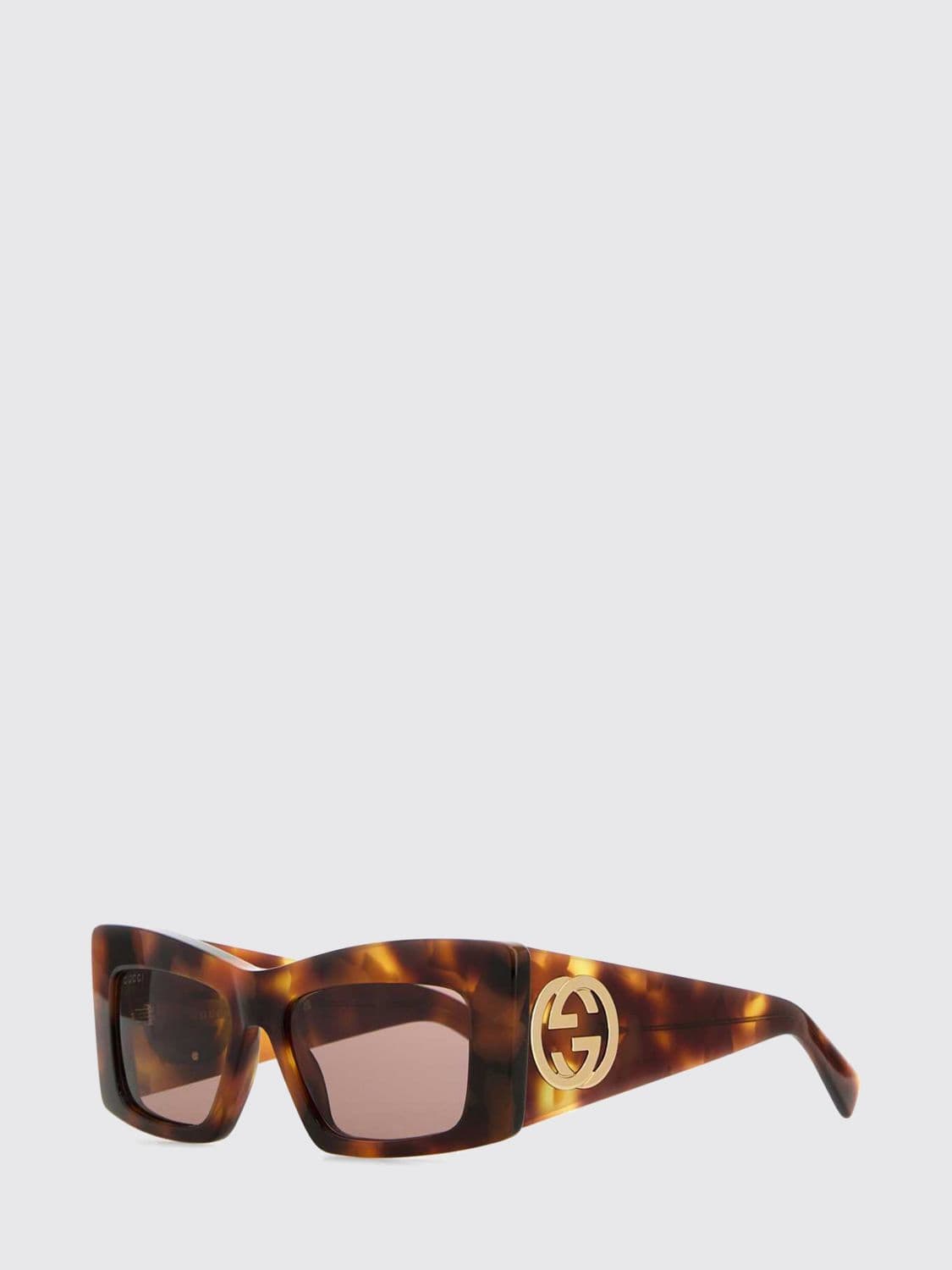 Gucci Cat-Eye Sunglasses in Tortoiseshell Acetate with Metallic GG Logo