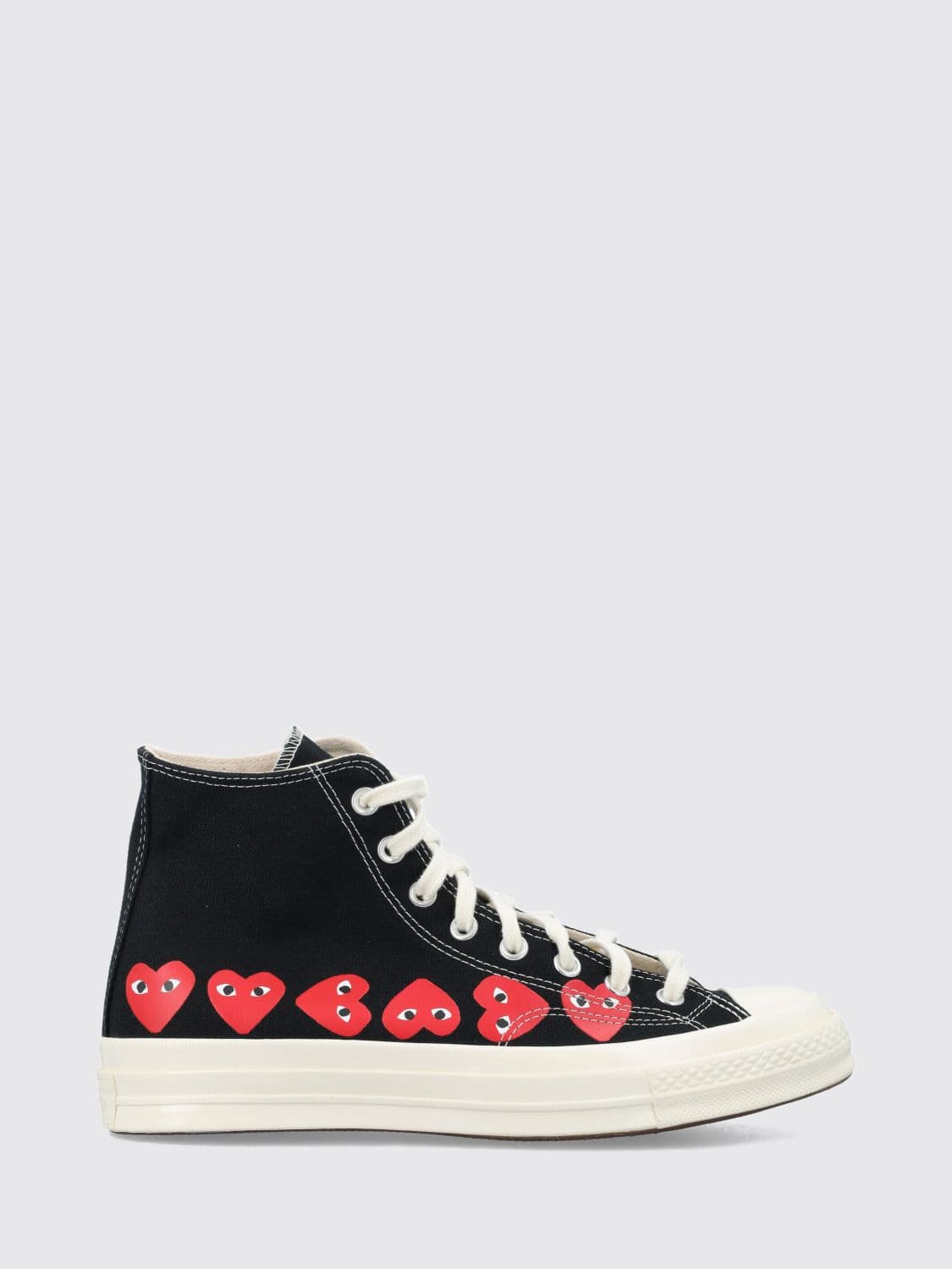 Comme Des Garçons Play X Converse Chuck 70 High-Top Cotton Canvas Sneakers