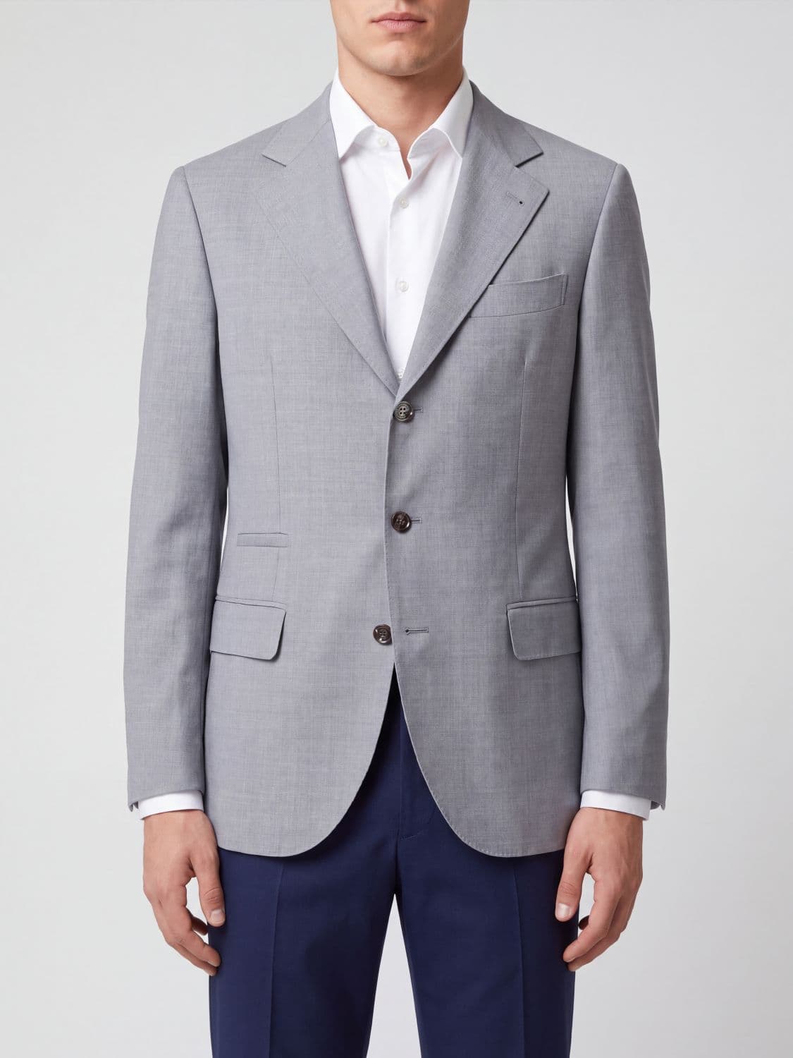 Brunello Cucinelli Single-Breasted Wool and Silk Blazer