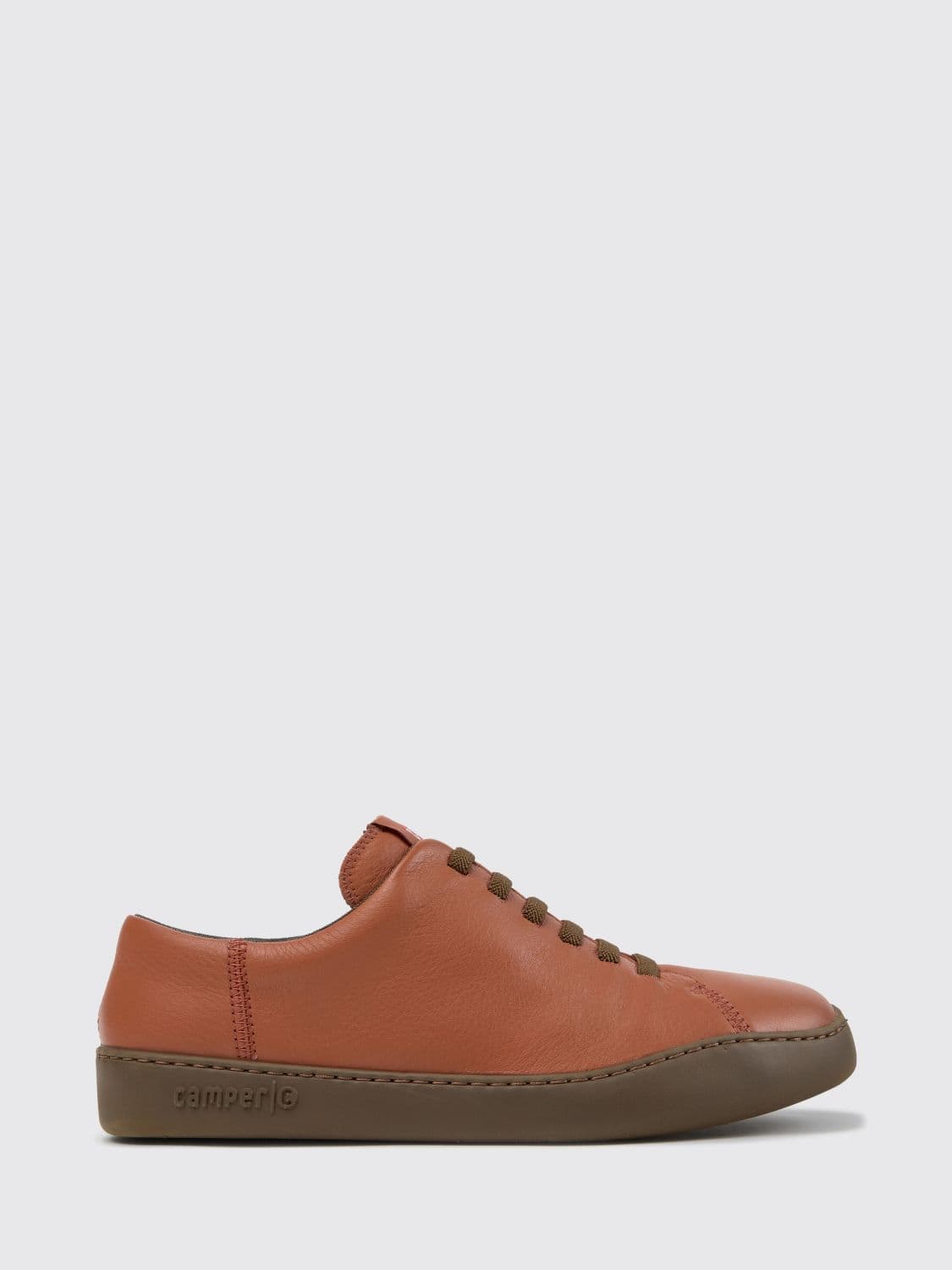 Camper Peu Touring Slip-On Sneakers in Calfskin Leather with Elastic Laces