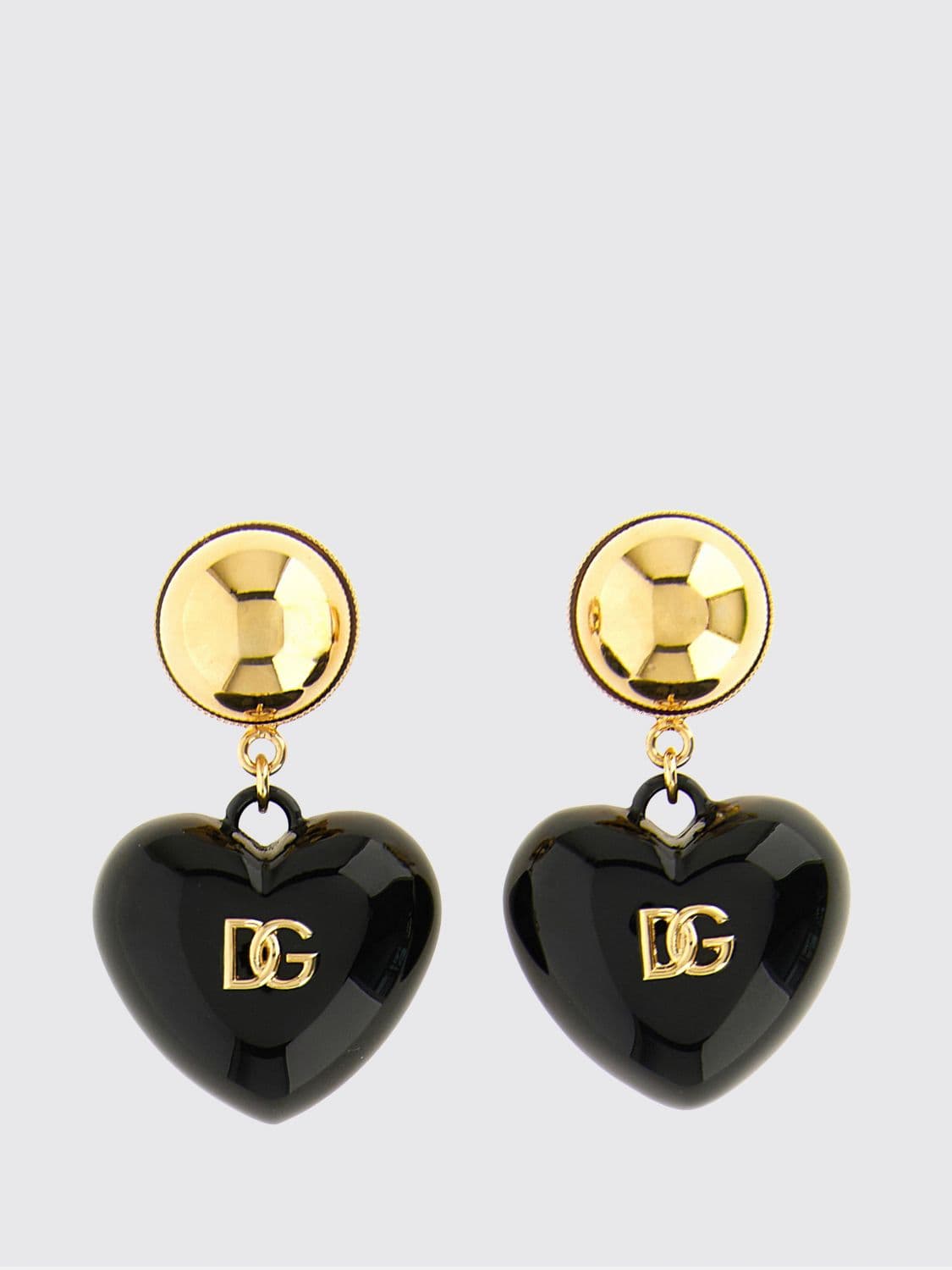 Dolce & Gabbana Heart-Shaped Clip-On Earrings with DG Monogram