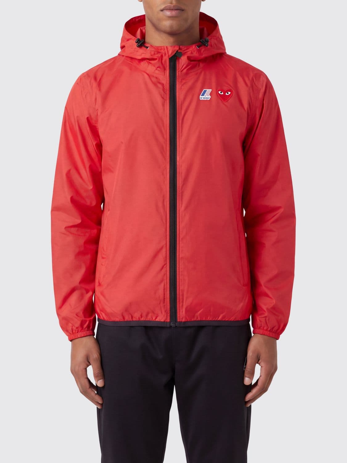 Comme Des Garcons Play X K-Way Comme Des Garçons Play x K-Way Hooded Nylon Windbreaker Jacket