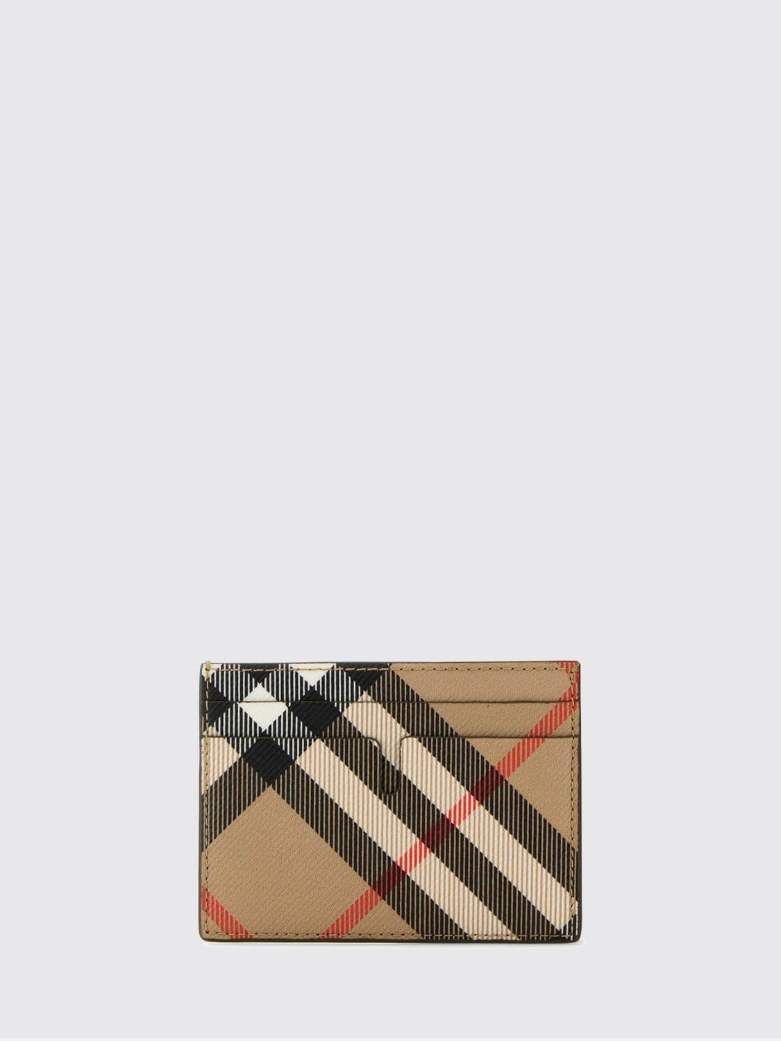 Burberry Vintage Check Coated Cotton Flat Card Holder