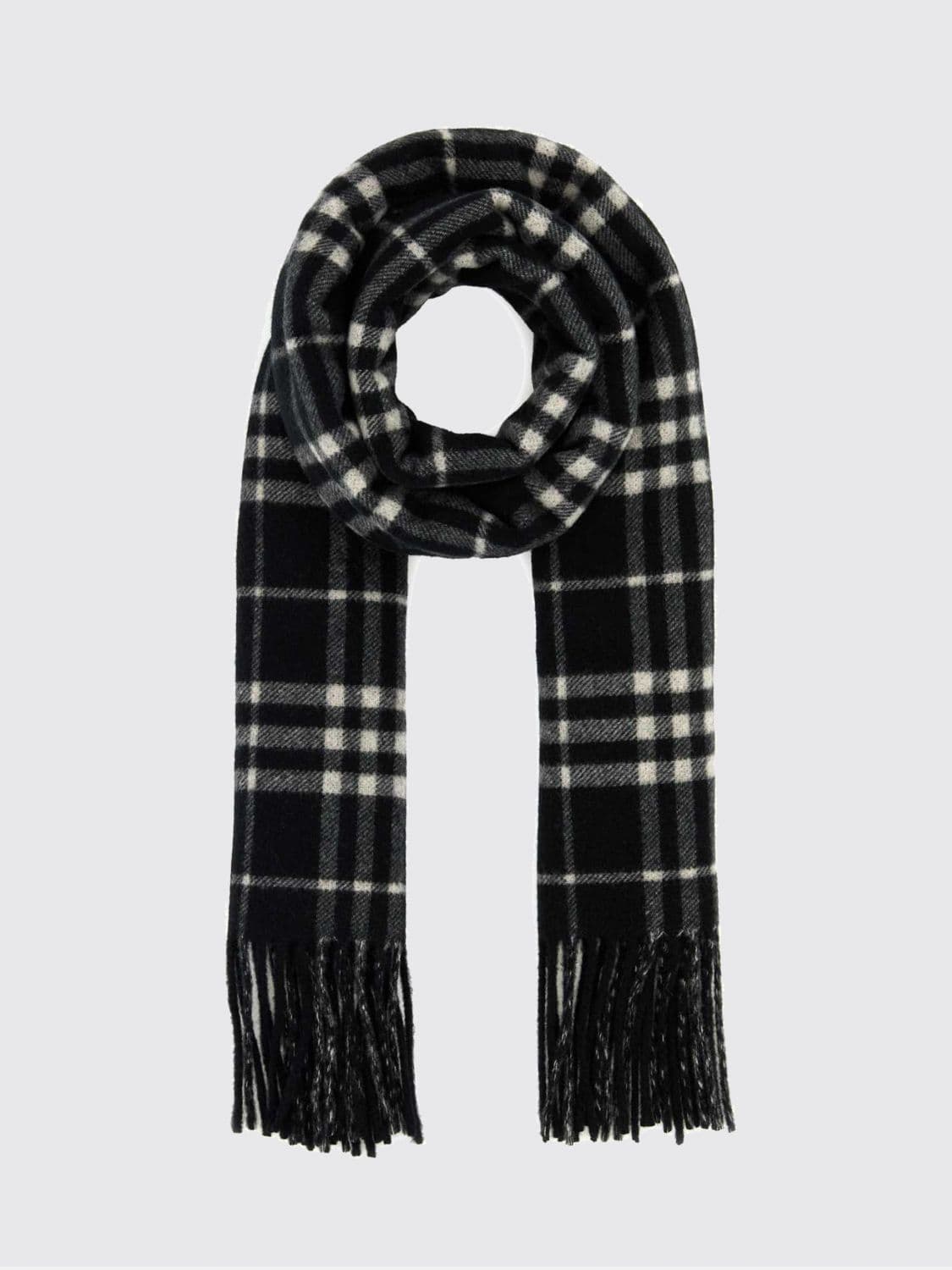 Burberry Classic Check Pure Cashmere Scarf with Fringes · OS